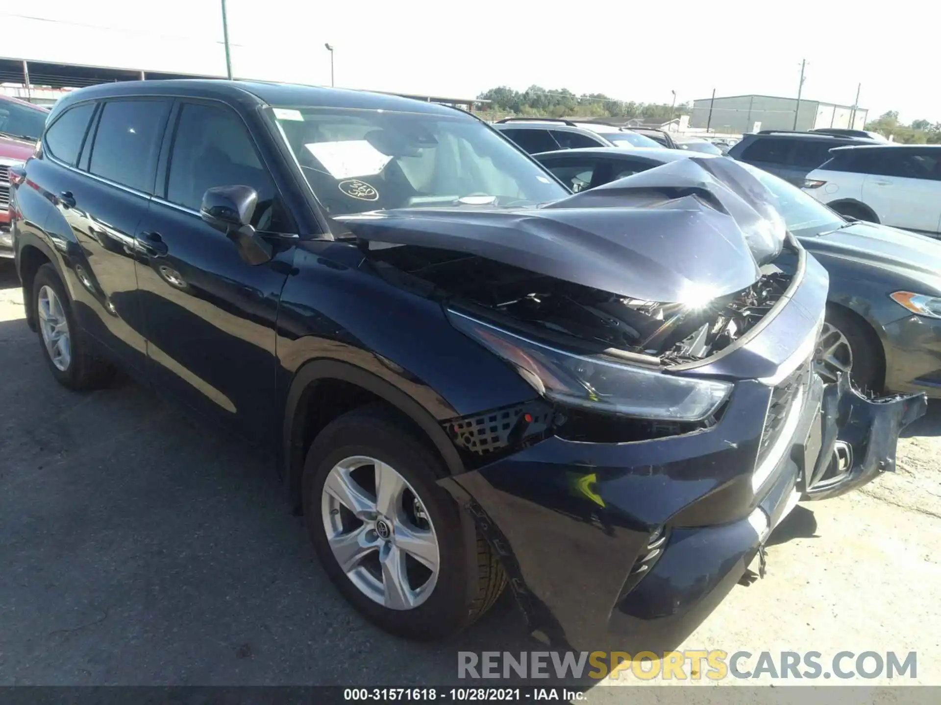 1 Photograph of a damaged car 5TDZZRAH3MS078250 TOYOTA HIGHLANDER 2021