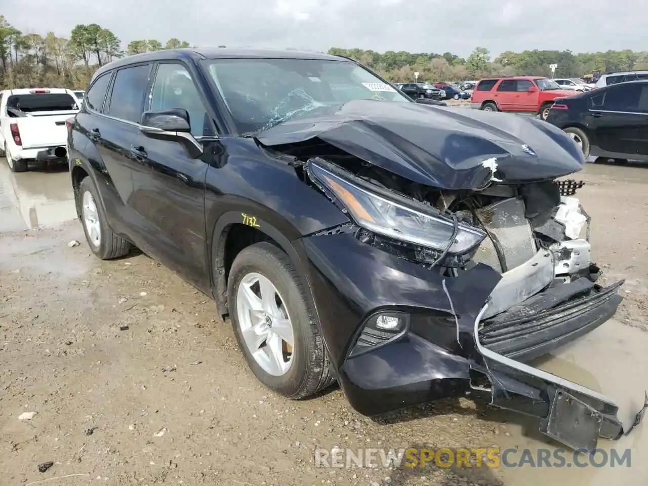 1 Photograph of a damaged car 5TDZZRAH3MS080435 TOYOTA HIGHLANDER 2021