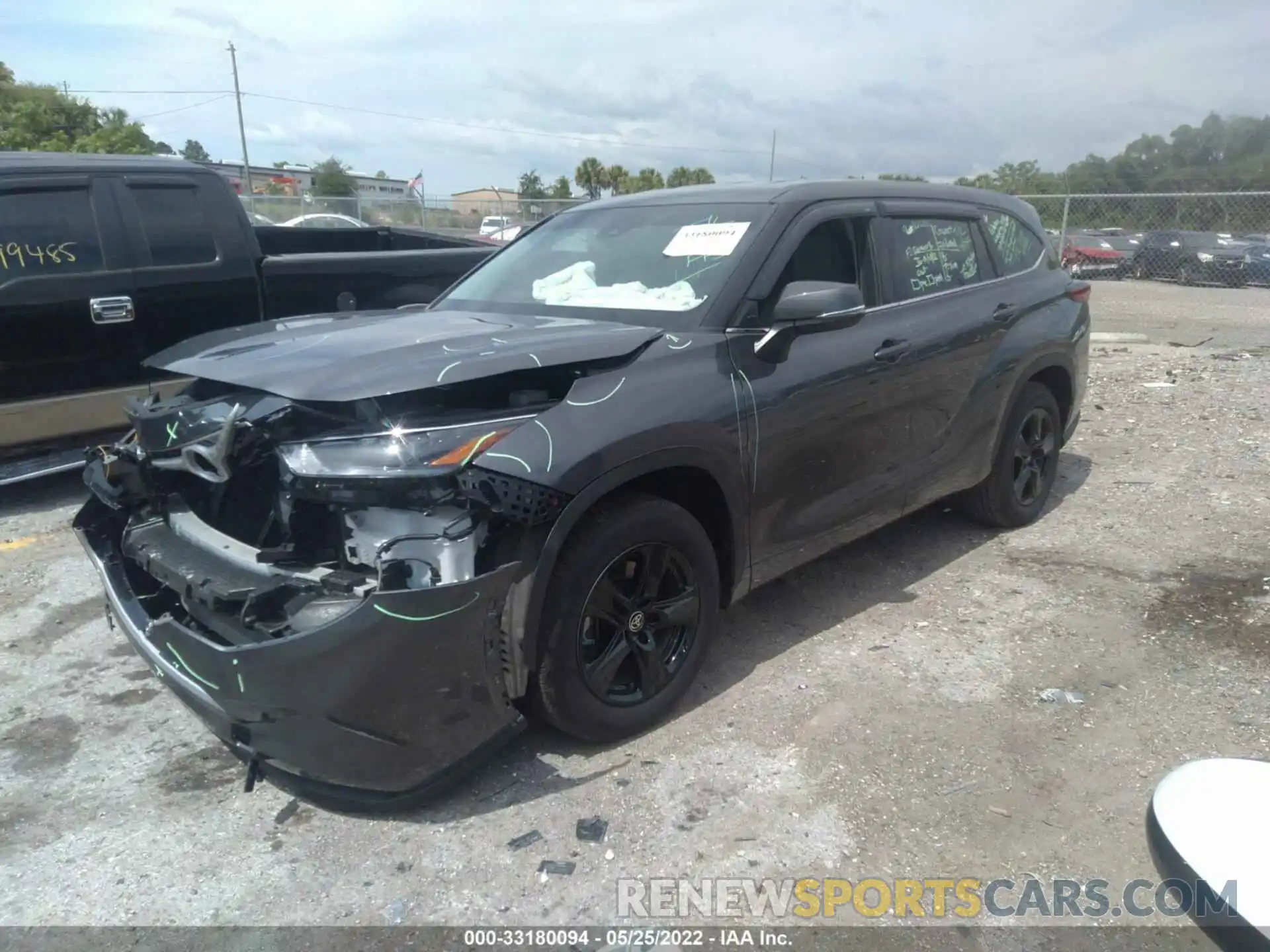 2 Photograph of a damaged car 5TDZZRAH3MS518757 TOYOTA HIGHLANDER 2021