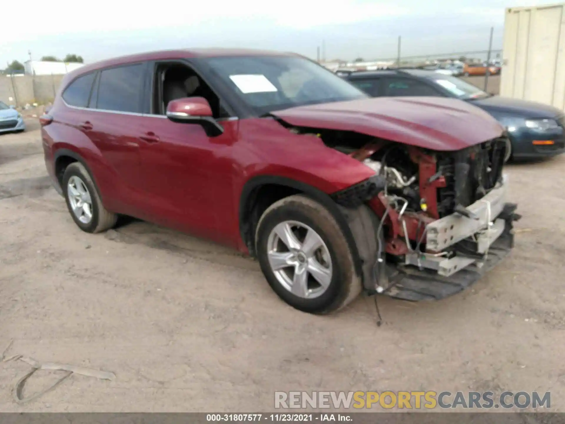 1 Photograph of a damaged car 5TDZZRAH4MS035567 TOYOTA HIGHLANDER 2021