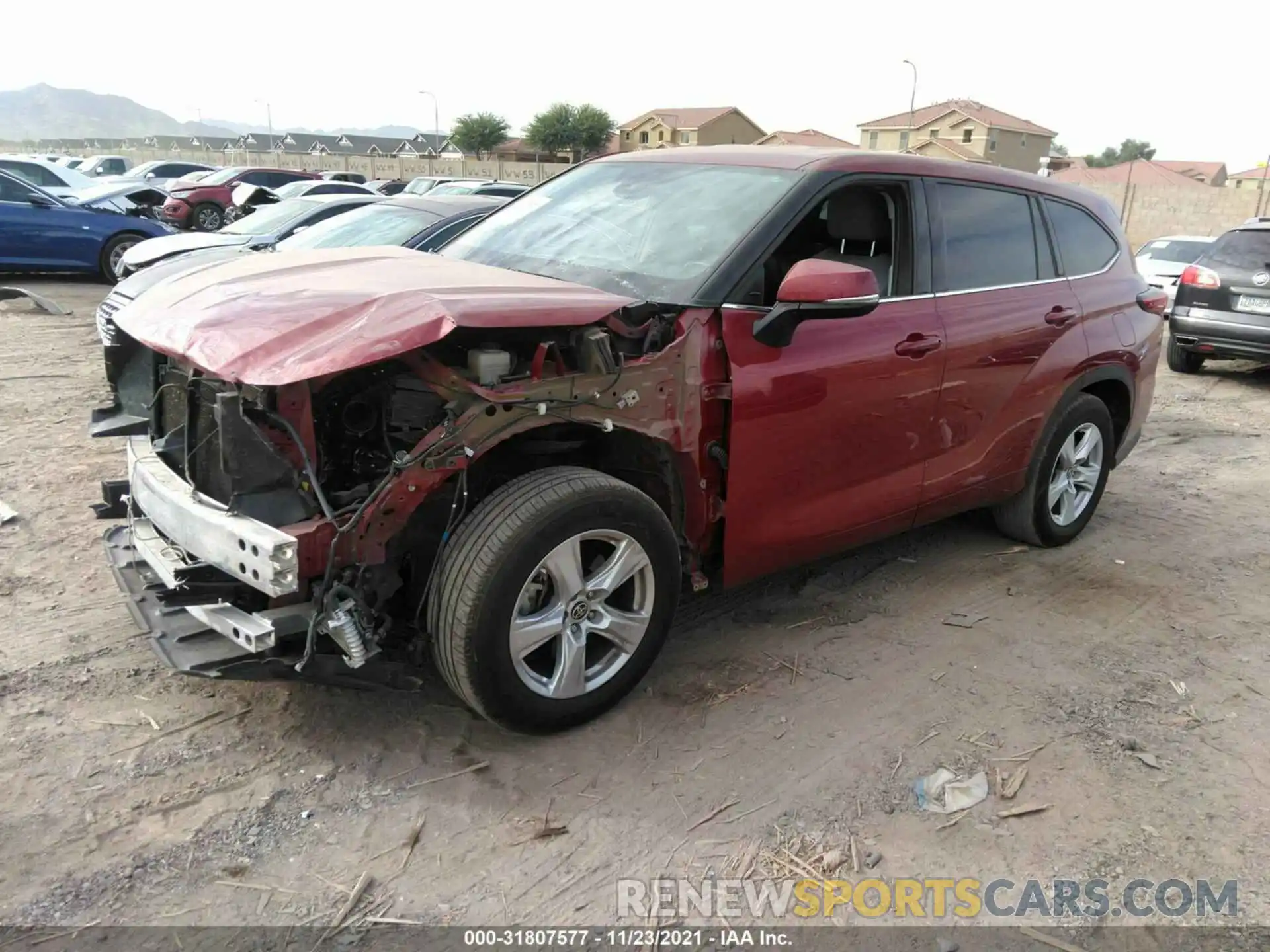 2 Photograph of a damaged car 5TDZZRAH4MS035567 TOYOTA HIGHLANDER 2021