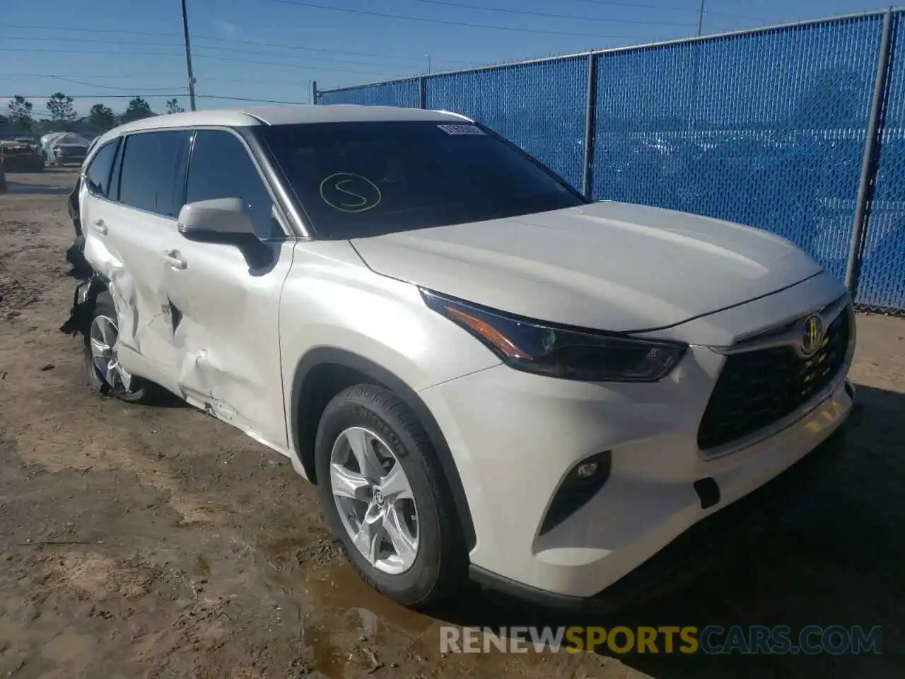 1 Photograph of a damaged car 5TDZZRAH4MS524017 TOYOTA HIGHLANDER 2021