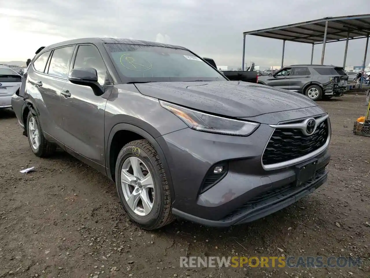 1 Photograph of a damaged car 5TDZZRAH4MS527516 TOYOTA HIGHLANDER 2021