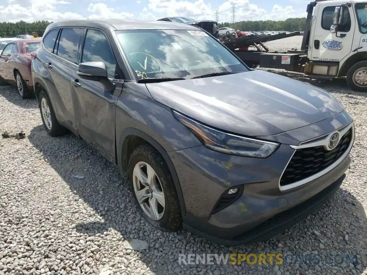 1 Photograph of a damaged car 5TDZZRAH4MS529332 TOYOTA HIGHLANDER 2021