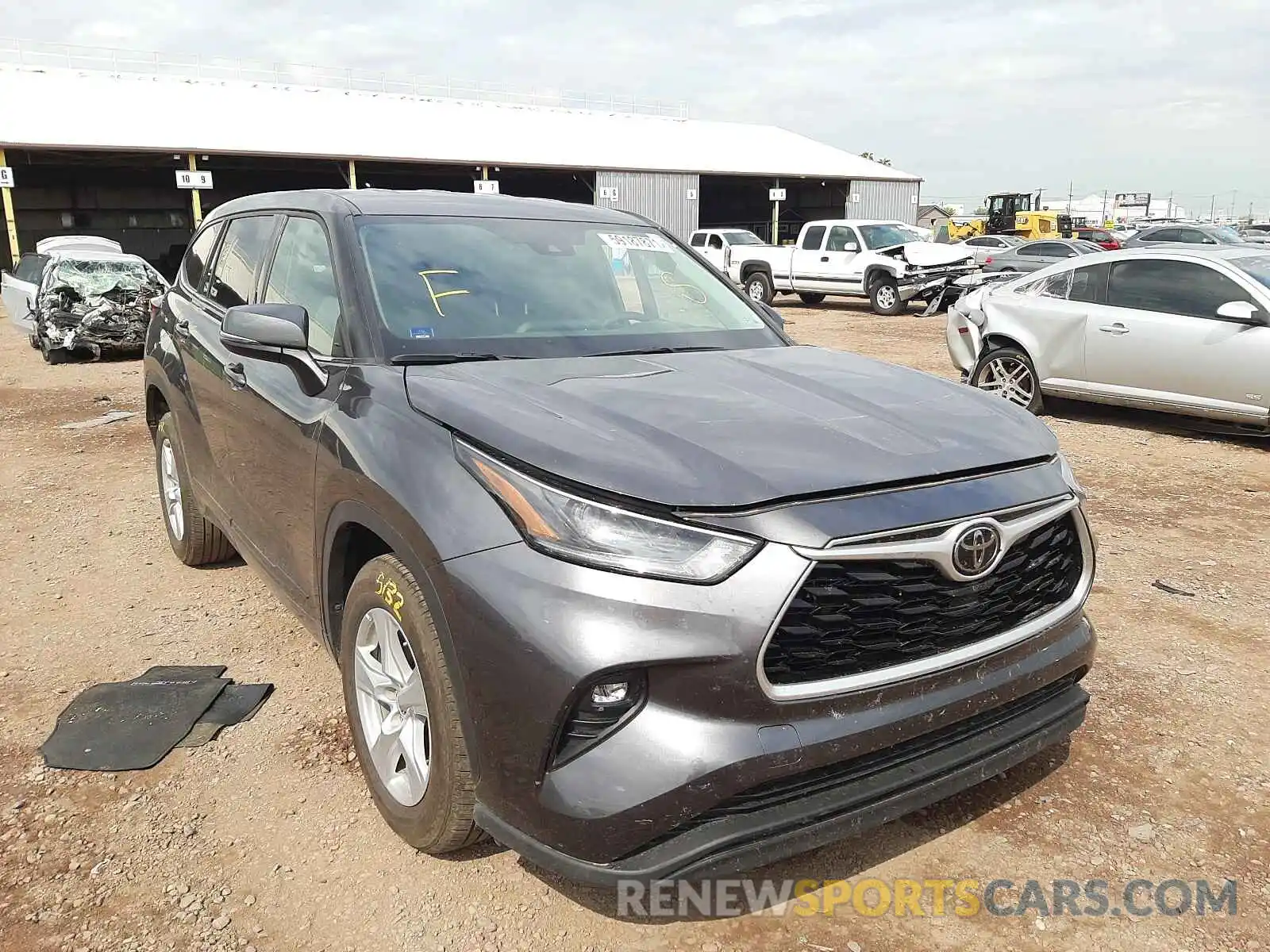 1 Photograph of a damaged car 5TDZZRAH5MS041054 TOYOTA HIGHLANDER 2021