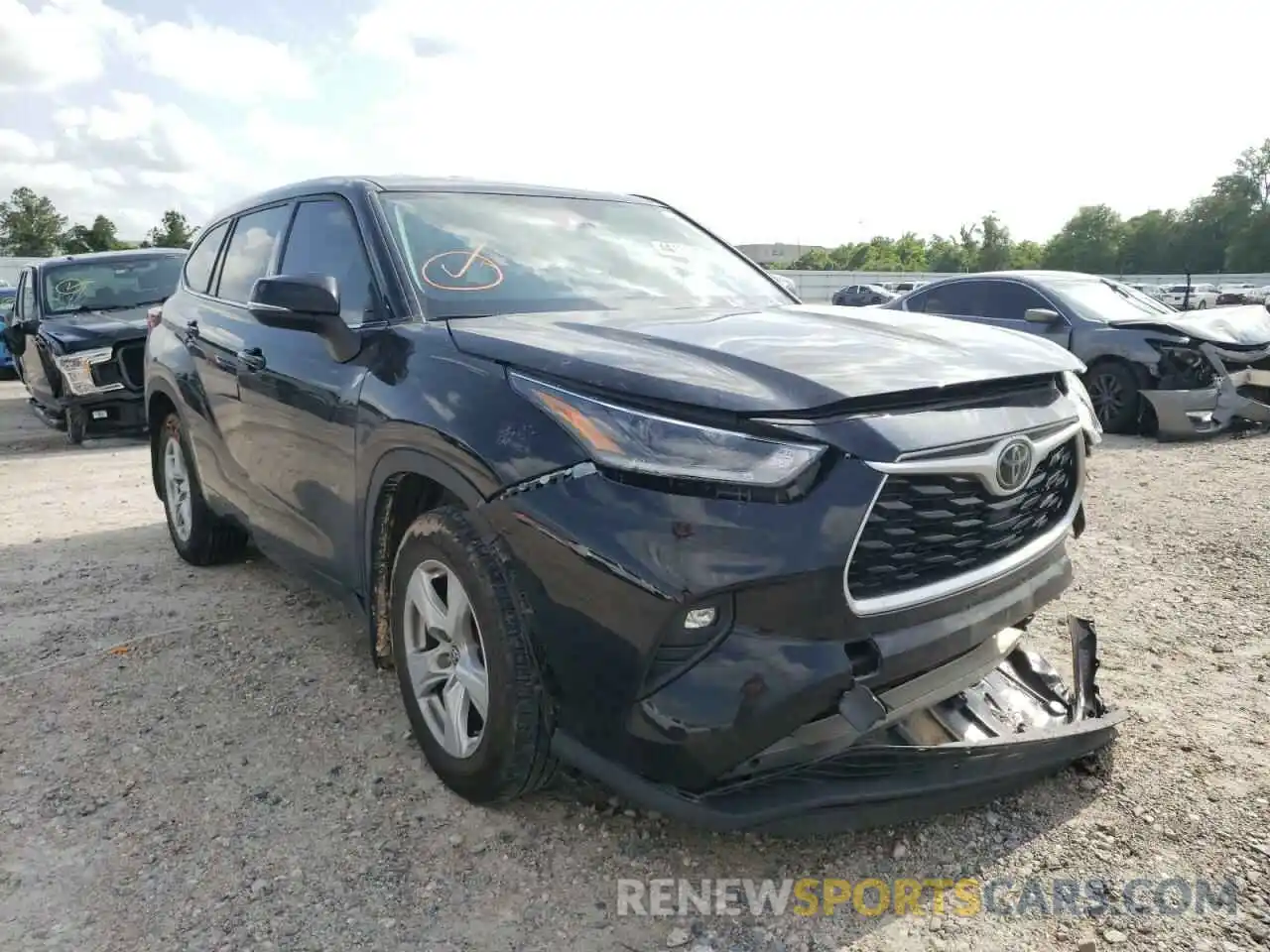 1 Photograph of a damaged car 5TDZZRAH5MS054466 TOYOTA HIGHLANDER 2021