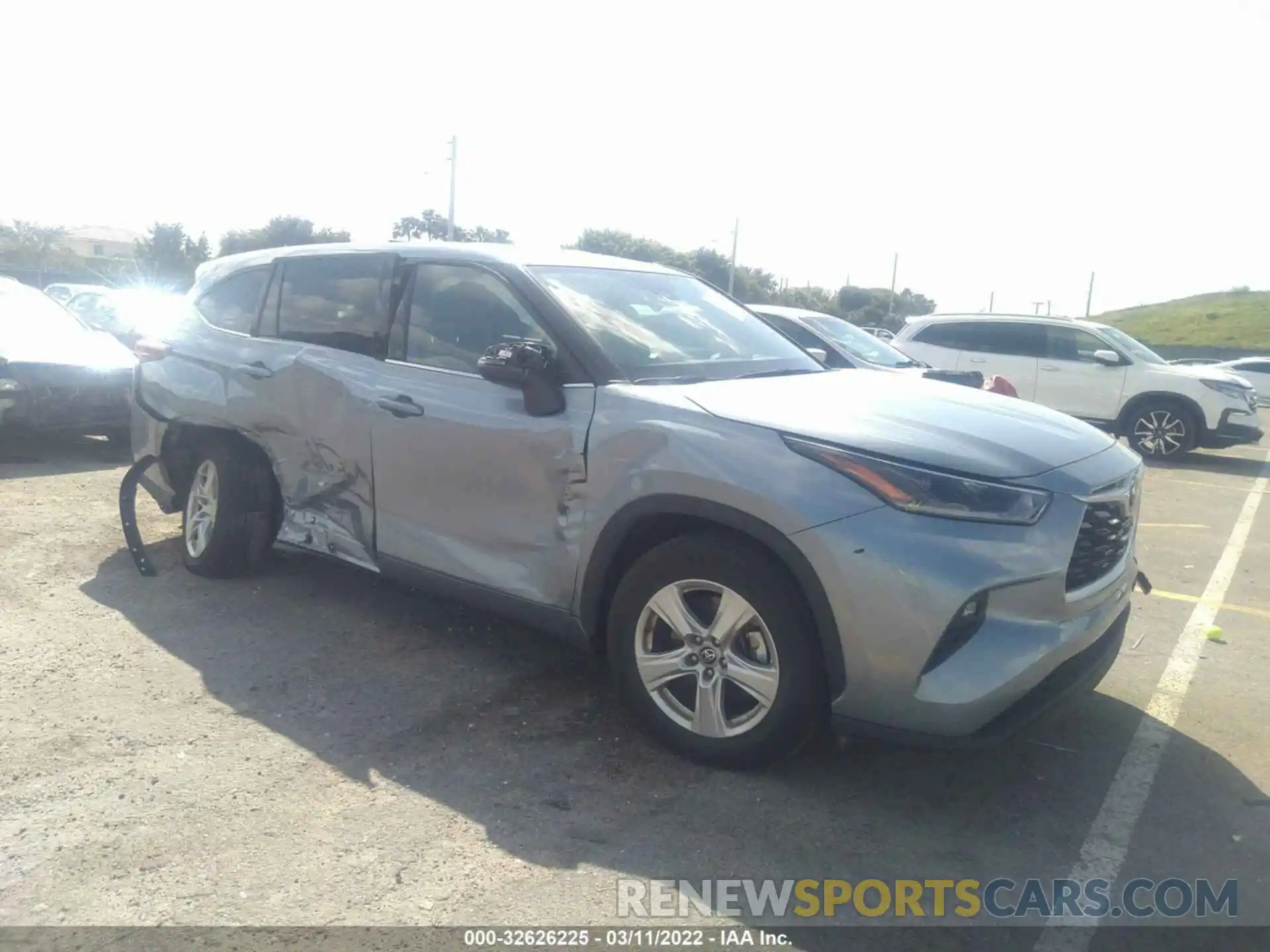 1 Photograph of a damaged car 5TDZZRAH5MS066729 TOYOTA HIGHLANDER 2021