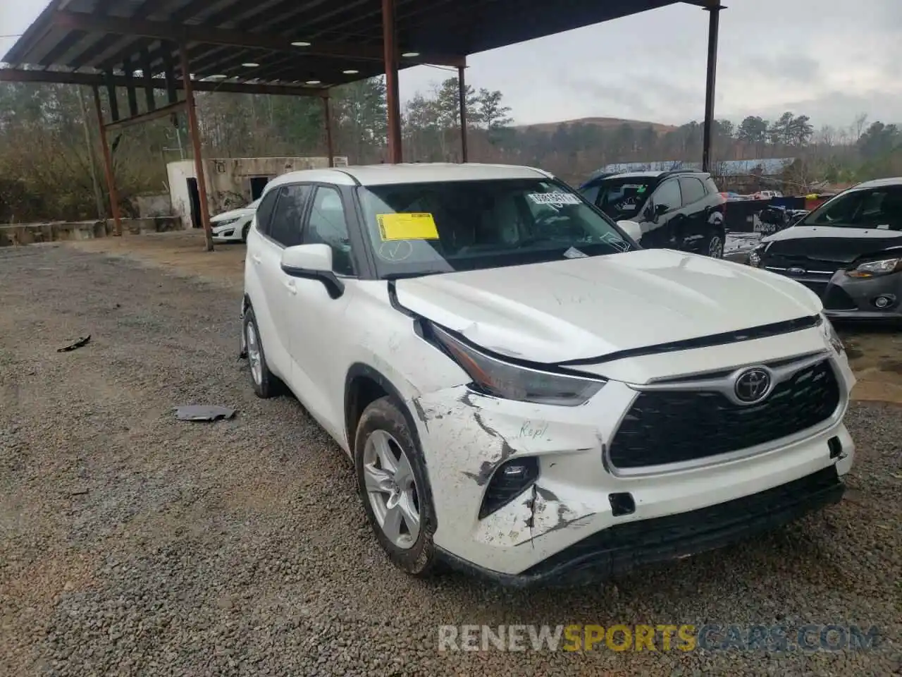 1 Photograph of a damaged car 5TDZZRAH5MS077097 TOYOTA HIGHLANDER 2021