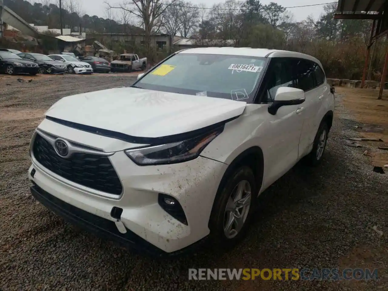 2 Photograph of a damaged car 5TDZZRAH5MS077097 TOYOTA HIGHLANDER 2021