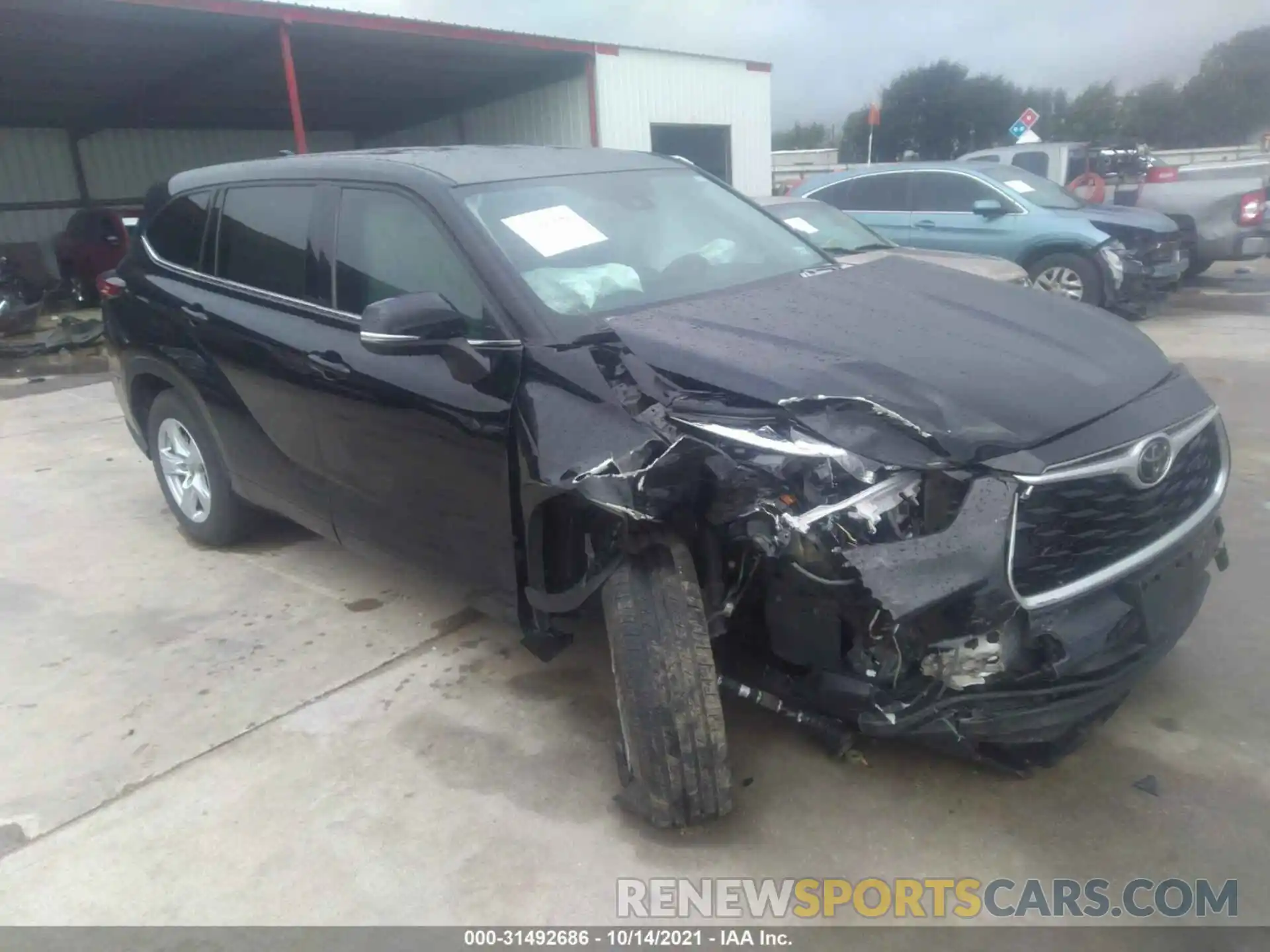 1 Photograph of a damaged car 5TDZZRAH5MS525595 TOYOTA HIGHLANDER 2021