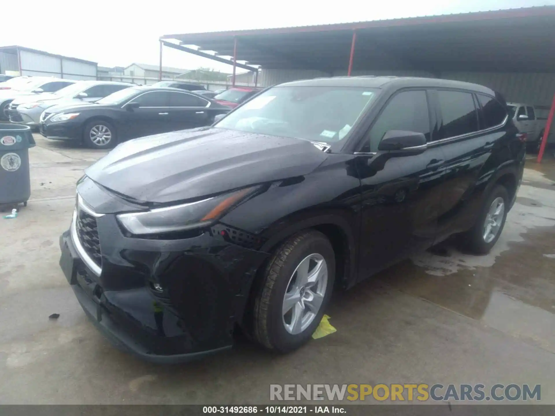 2 Photograph of a damaged car 5TDZZRAH5MS525595 TOYOTA HIGHLANDER 2021