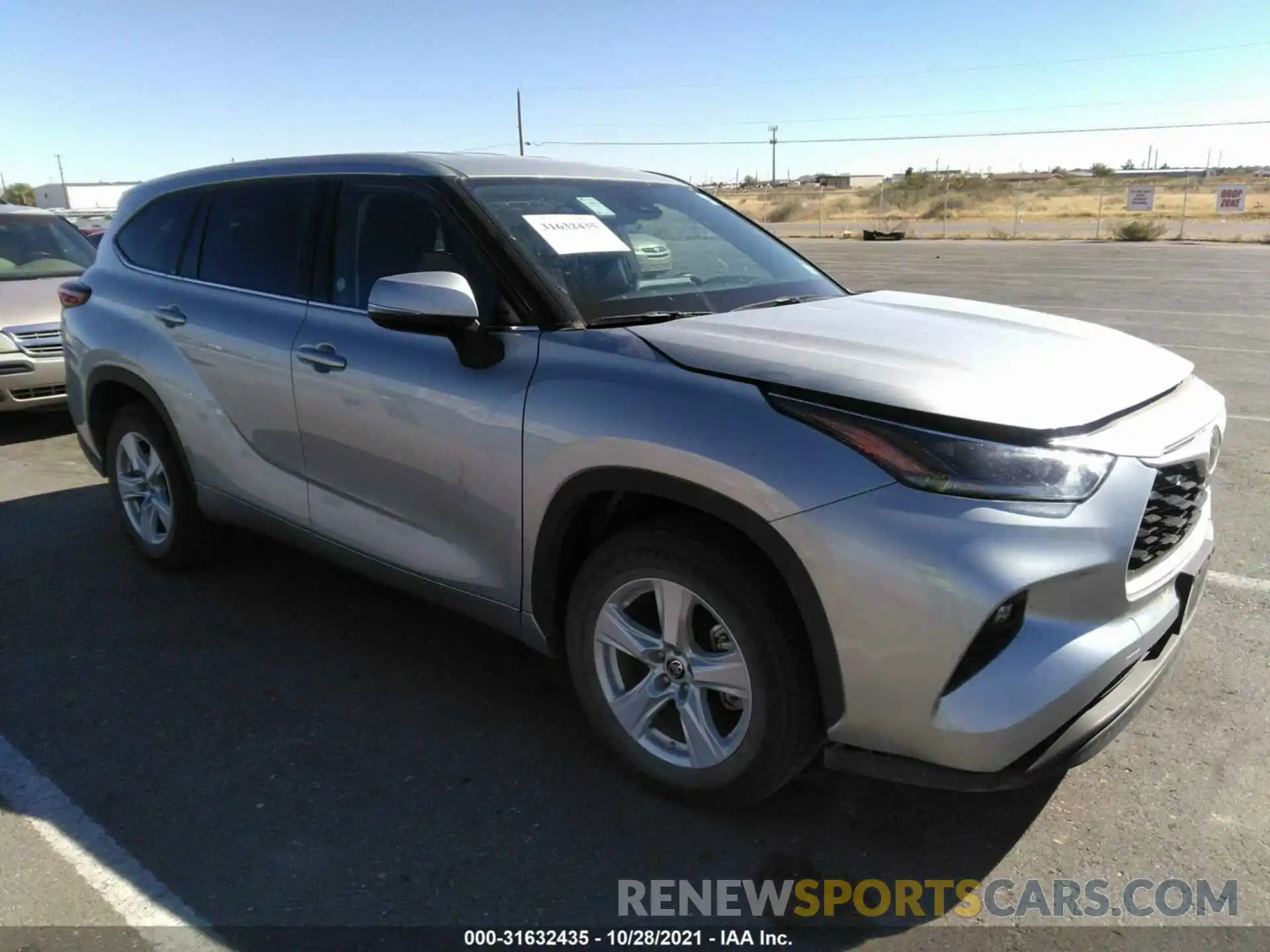 1 Photograph of a damaged car 5TDZZRAH5MS528643 TOYOTA HIGHLANDER 2021