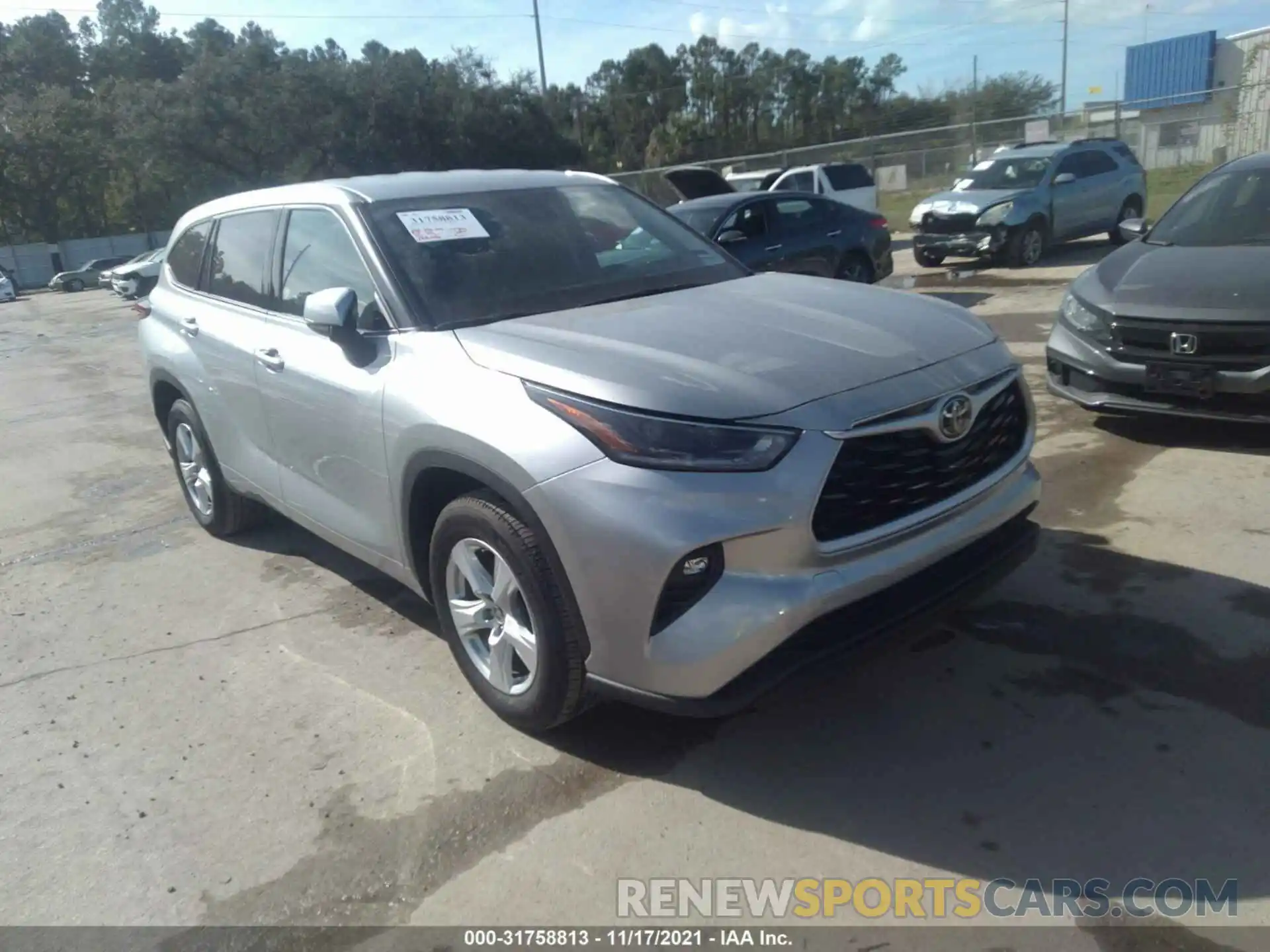 1 Photograph of a damaged car 5TDZZRAH6MS065623 TOYOTA HIGHLANDER 2021