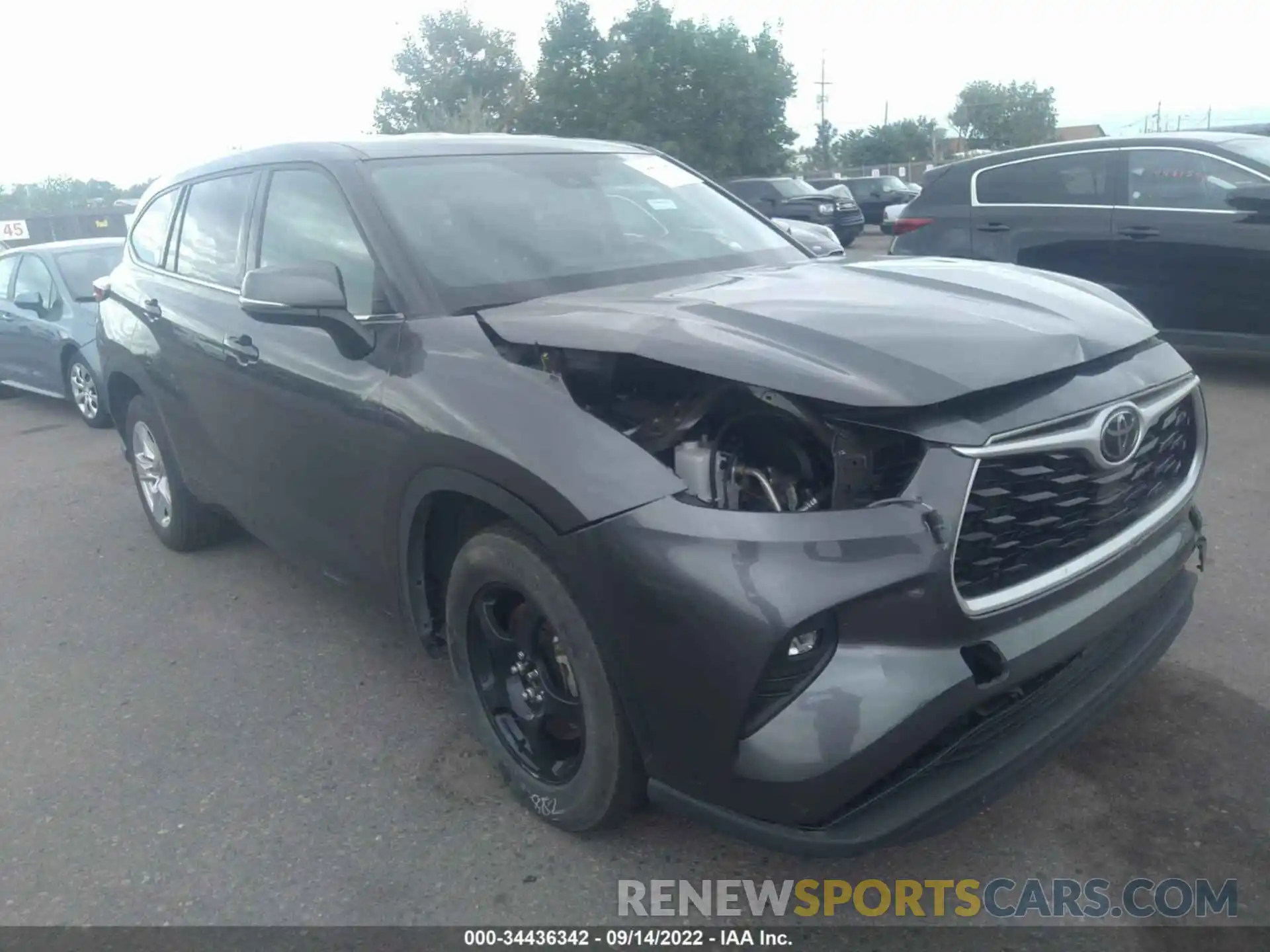 1 Photograph of a damaged car 5TDZZRAH6MS067341 TOYOTA HIGHLANDER 2021