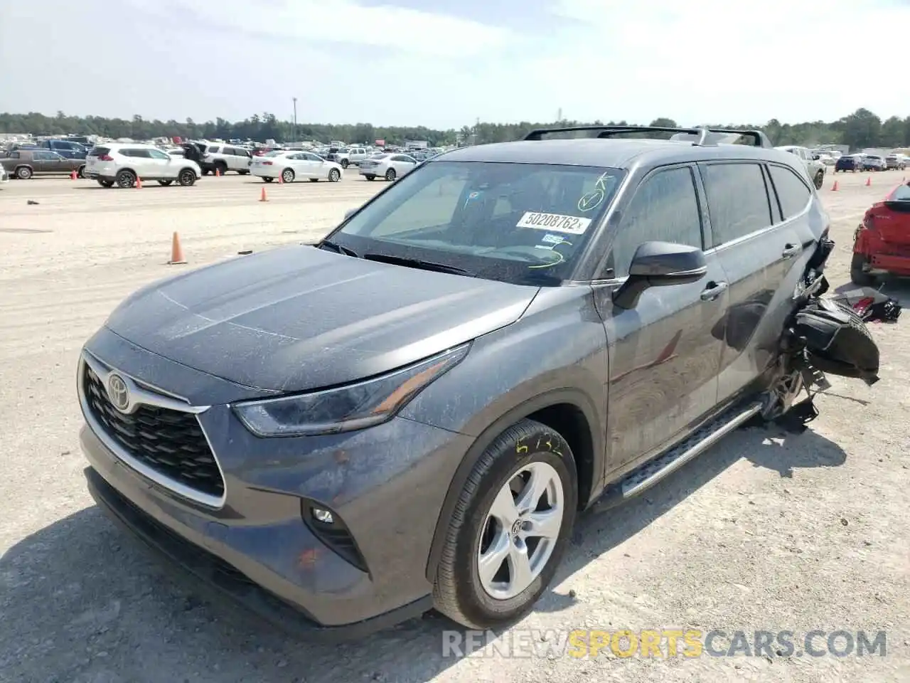 2 Photograph of a damaged car 5TDZZRAH6MS078968 TOYOTA HIGHLANDER 2021