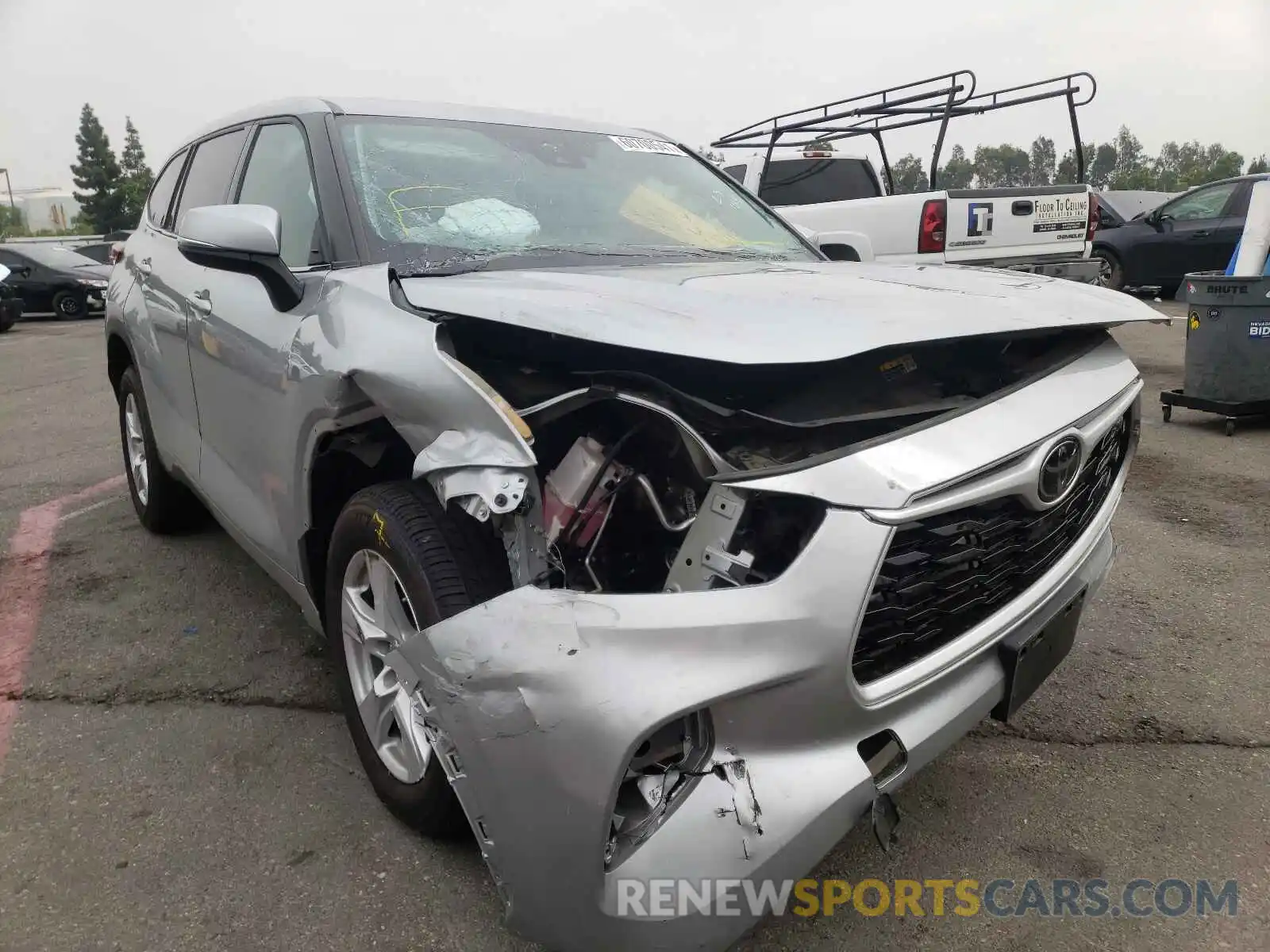 1 Photograph of a damaged car 5TDZZRAH6MS515447 TOYOTA HIGHLANDER 2021