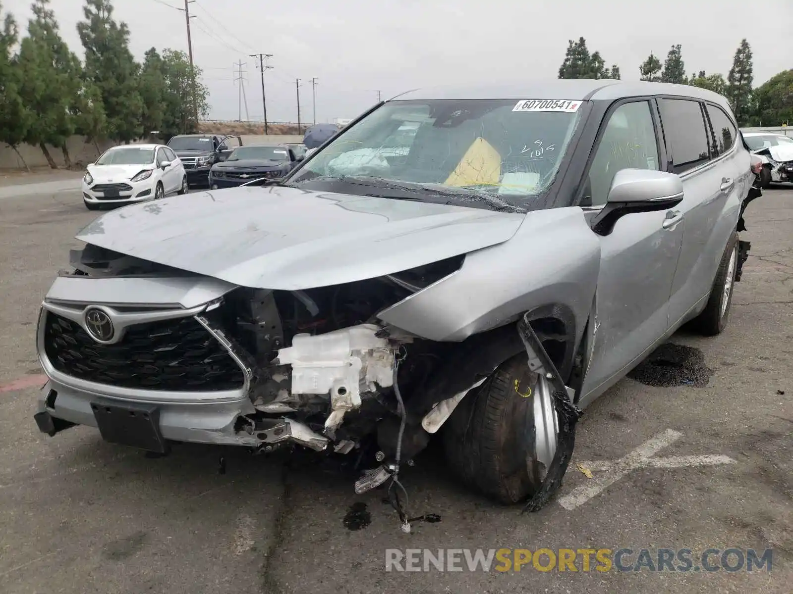 2 Photograph of a damaged car 5TDZZRAH6MS515447 TOYOTA HIGHLANDER 2021