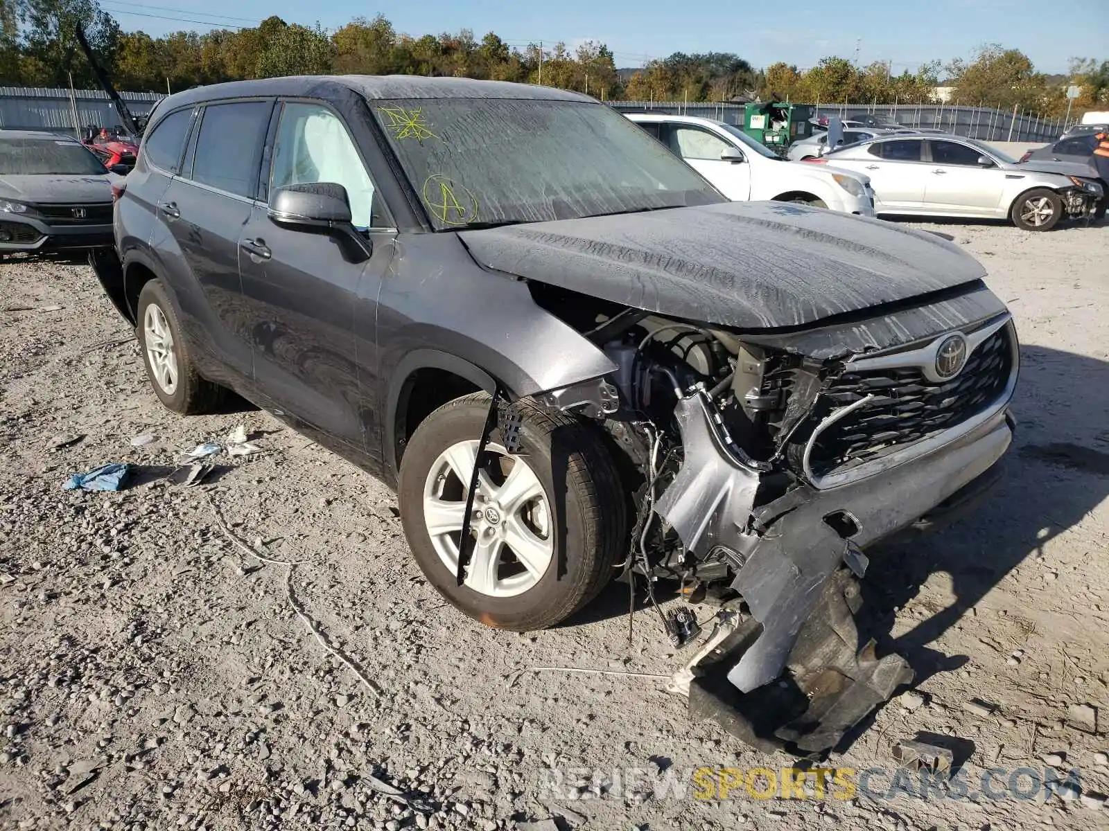 1 Photograph of a damaged car 5TDZZRAH6MS527131 TOYOTA HIGHLANDER 2021