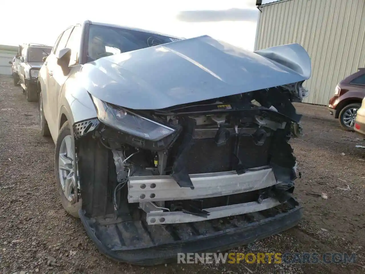 1 Photograph of a damaged car 5TDZZRAH7MS051276 TOYOTA HIGHLANDER 2021