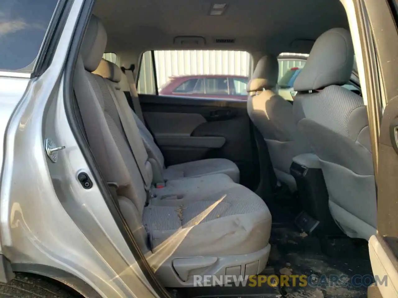 6 Photograph of a damaged car 5TDZZRAH7MS051276 TOYOTA HIGHLANDER 2021