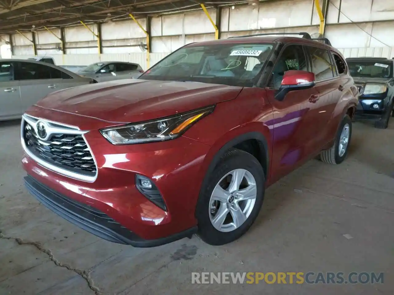 2 Photograph of a damaged car 5TDZZRAH7MS051990 TOYOTA HIGHLANDER 2021