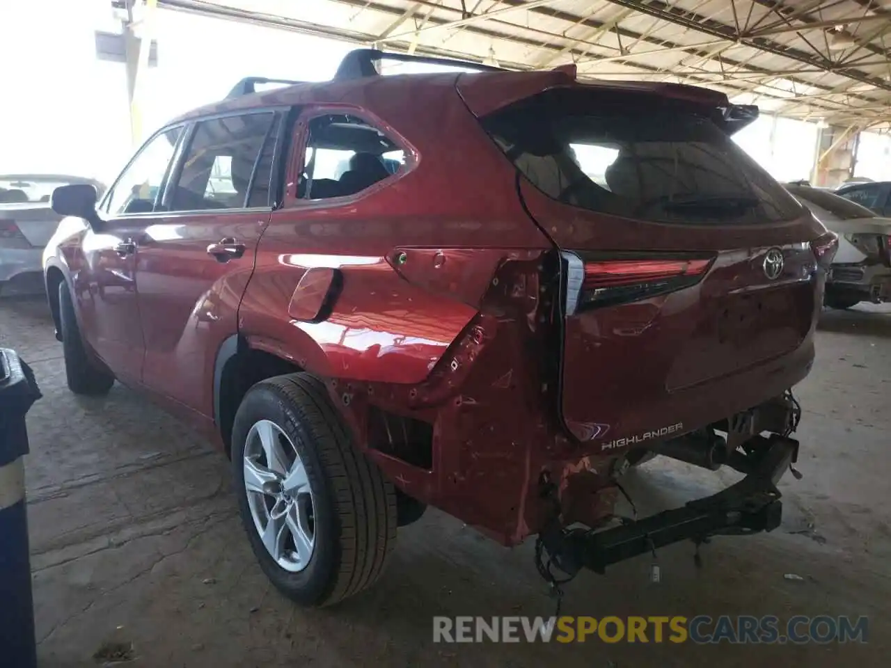 3 Photograph of a damaged car 5TDZZRAH7MS051990 TOYOTA HIGHLANDER 2021