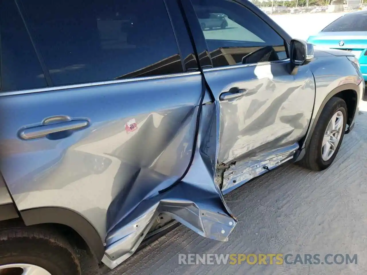 9 Photograph of a damaged car 5TDZZRAH7MS068420 TOYOTA HIGHLANDER 2021