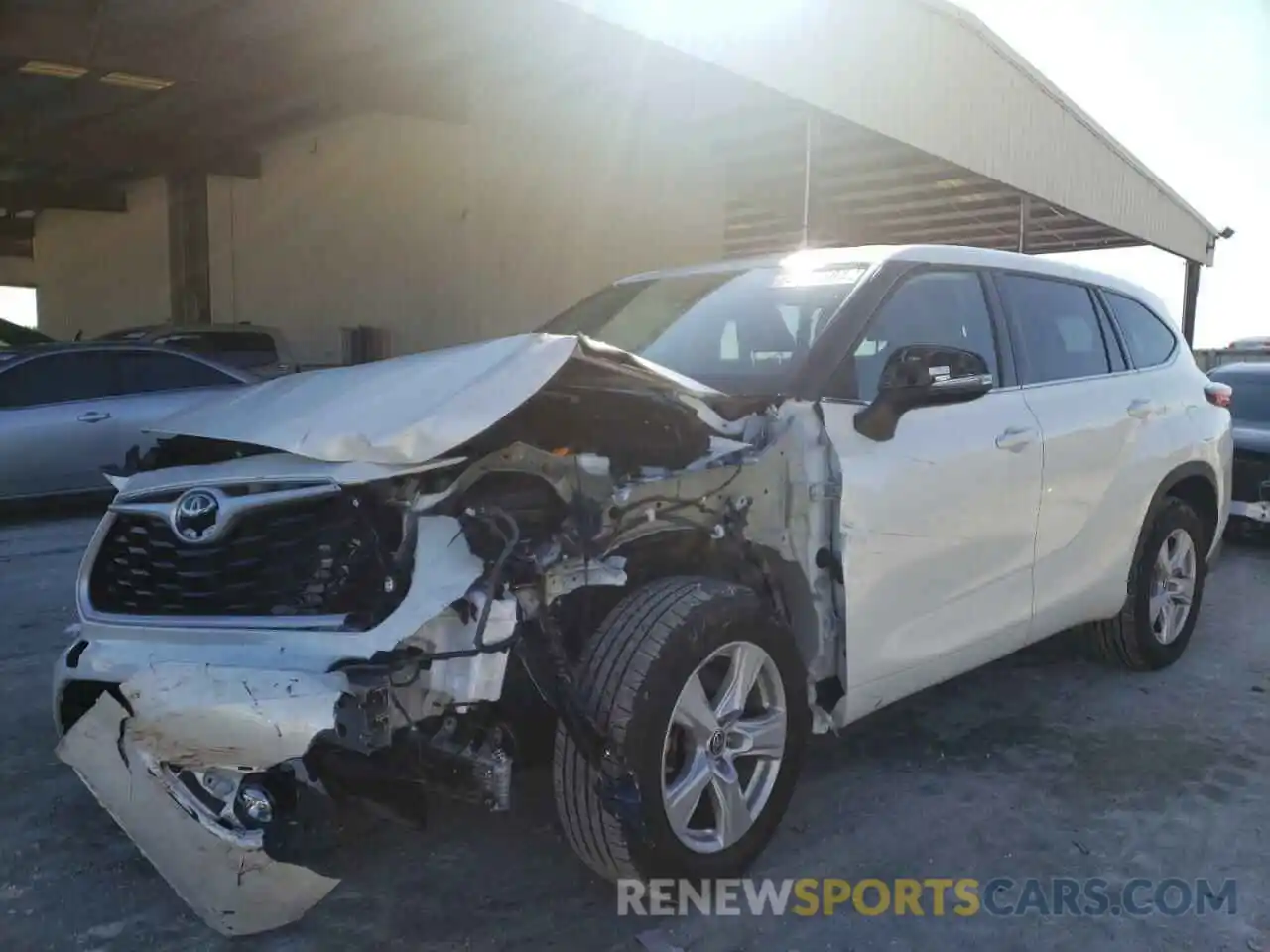 2 Photograph of a damaged car 5TDZZRAH7MS531575 TOYOTA HIGHLANDER 2021