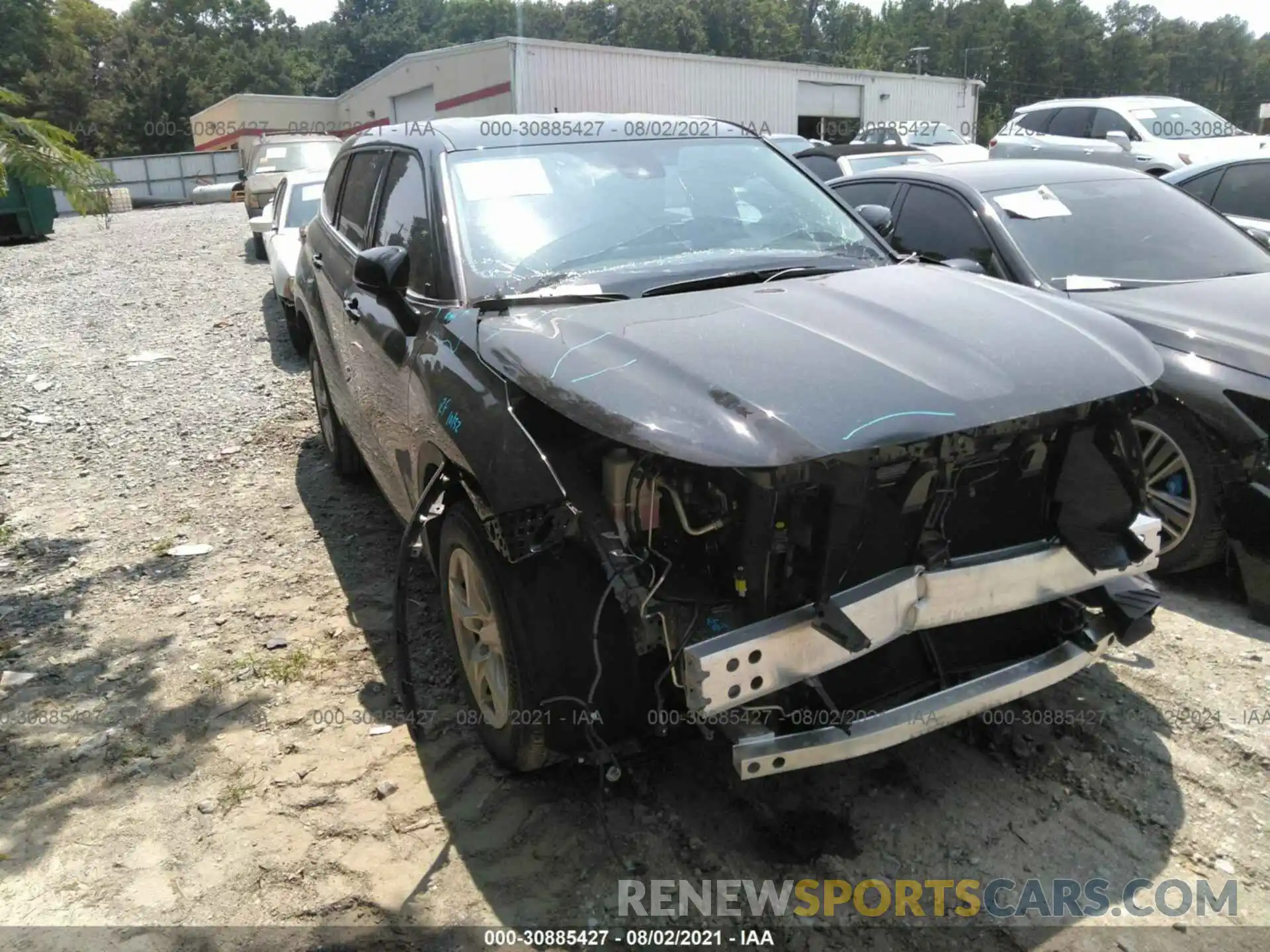 1 Photograph of a damaged car 5TDZZRAH8MS055787 TOYOTA HIGHLANDER 2021