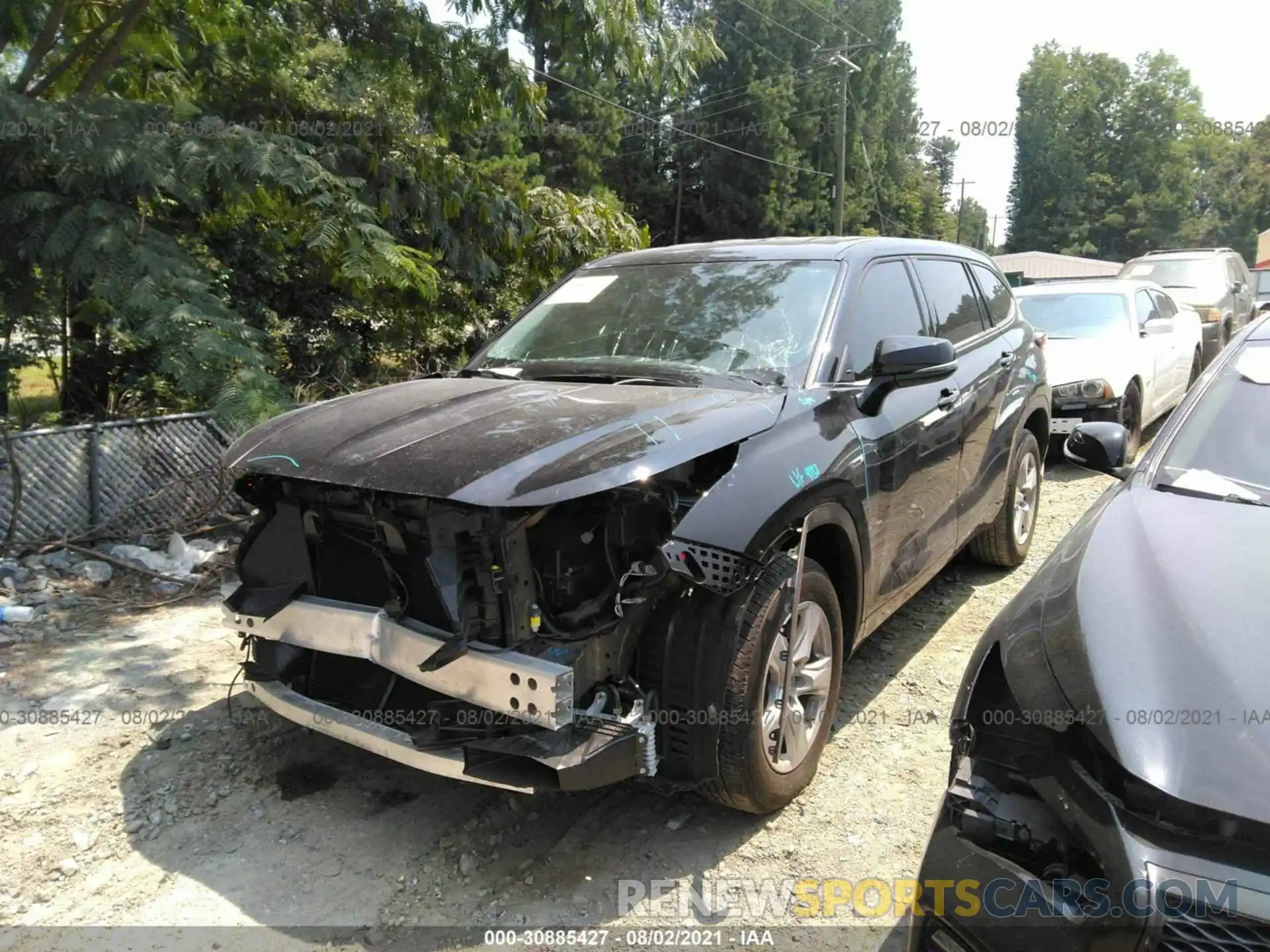 2 Photograph of a damaged car 5TDZZRAH8MS055787 TOYOTA HIGHLANDER 2021