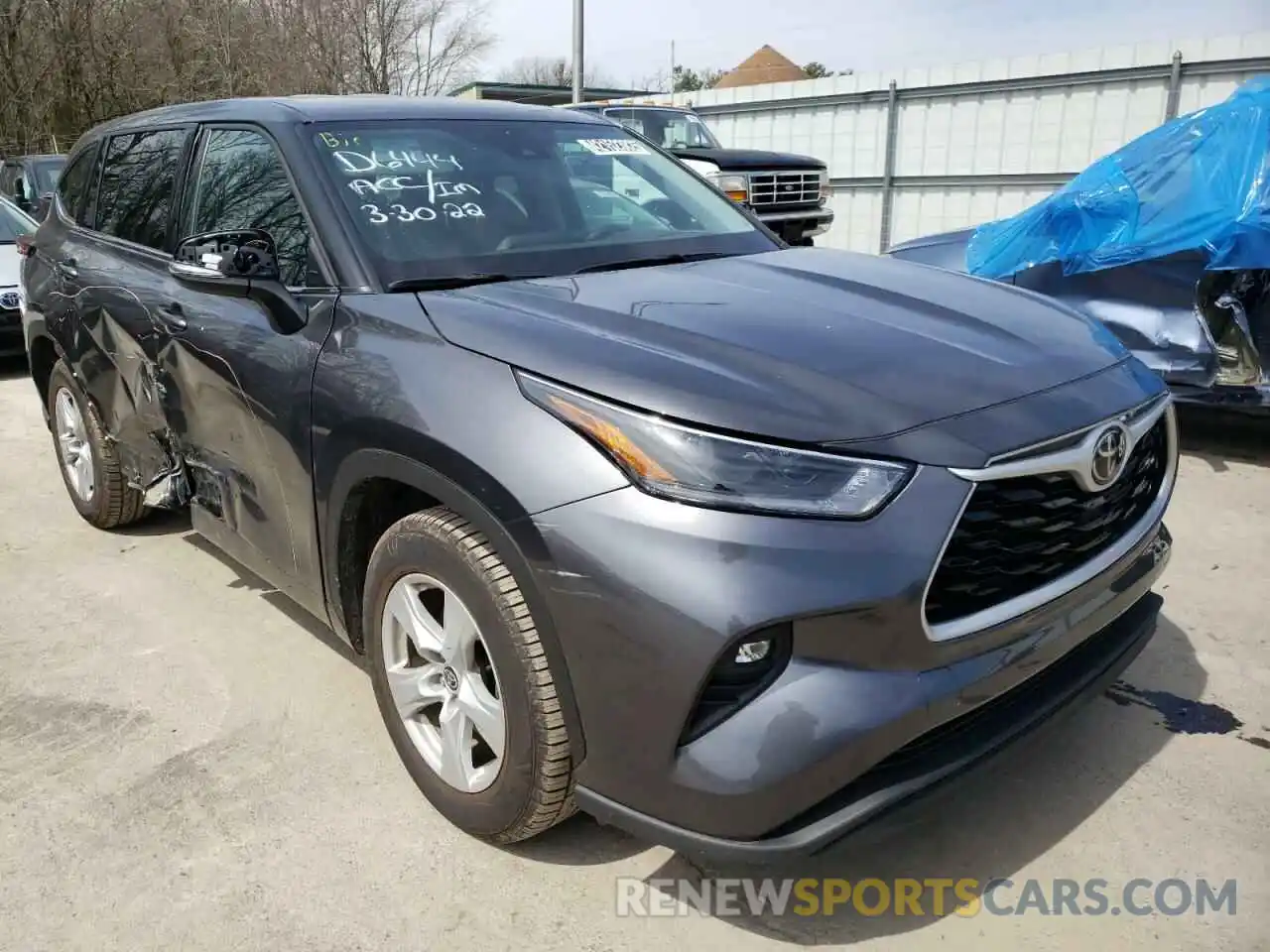 1 Photograph of a damaged car 5TDZZRAH8MS517412 TOYOTA HIGHLANDER 2021