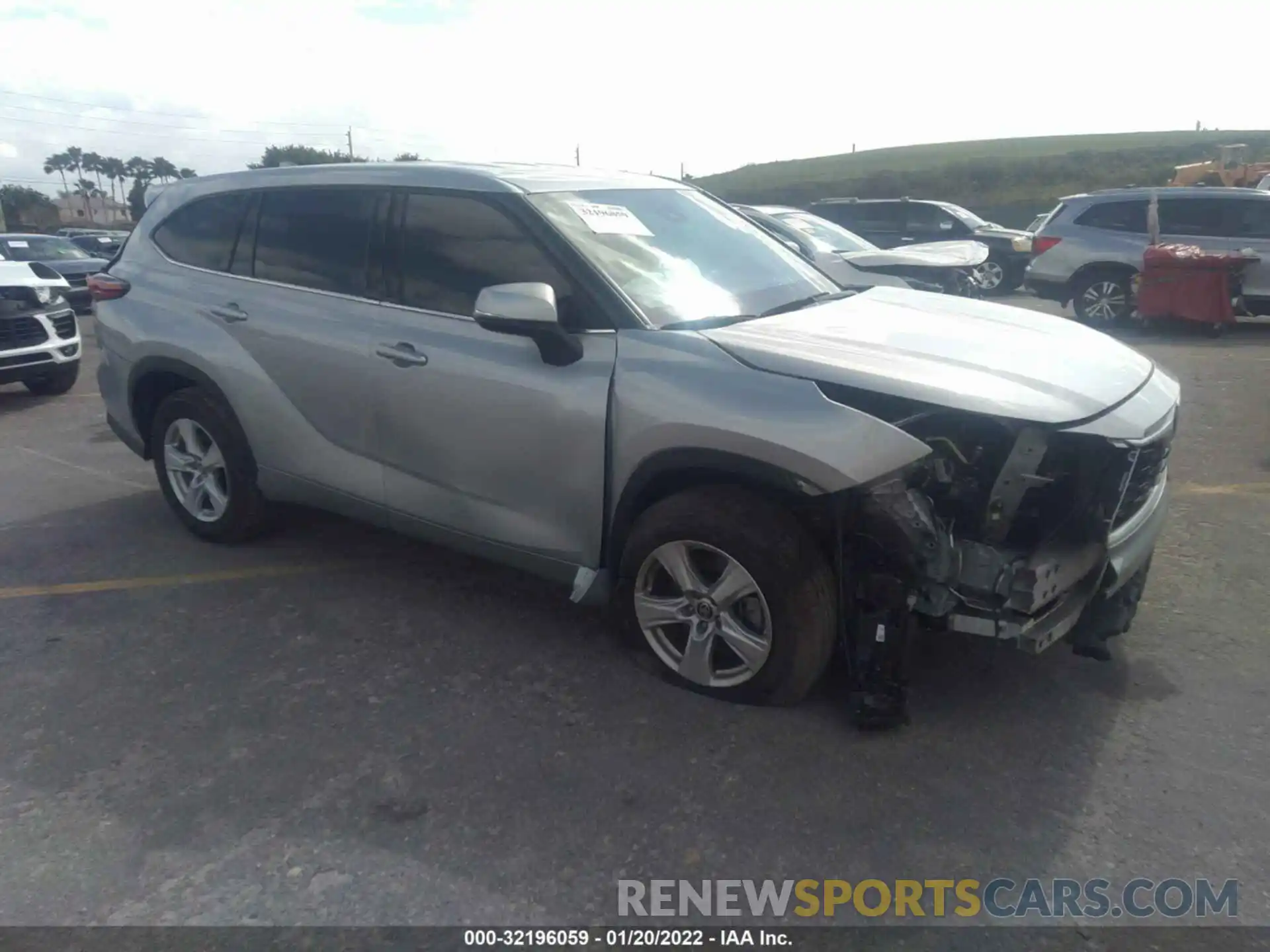 1 Photograph of a damaged car 5TDZZRAH8MS527888 TOYOTA HIGHLANDER 2021