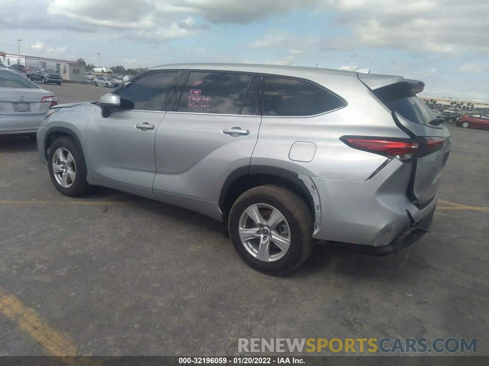 3 Photograph of a damaged car 5TDZZRAH8MS527888 TOYOTA HIGHLANDER 2021