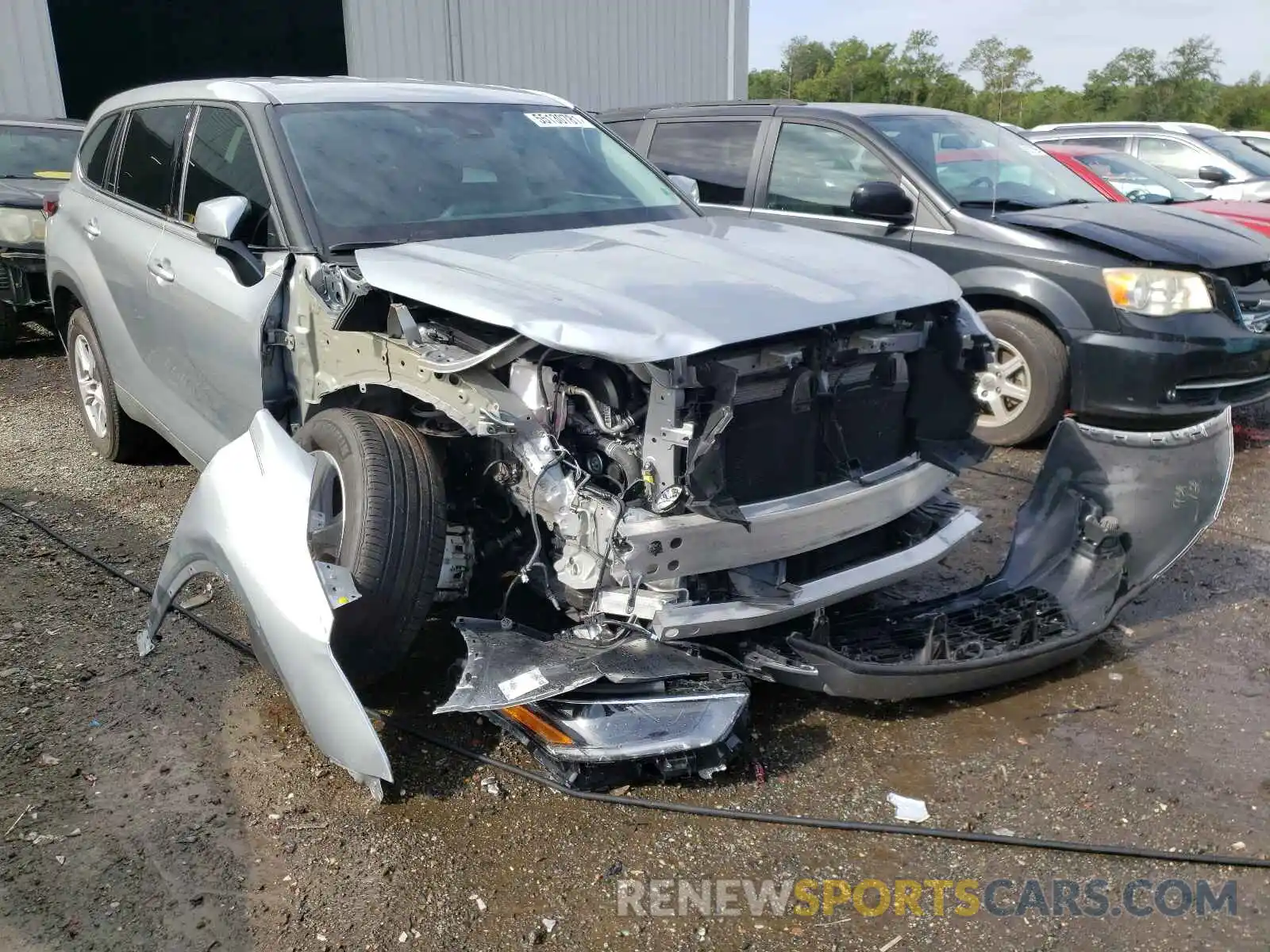 1 Photograph of a damaged car 5TDZZRAH9MS034608 TOYOTA HIGHLANDER 2021