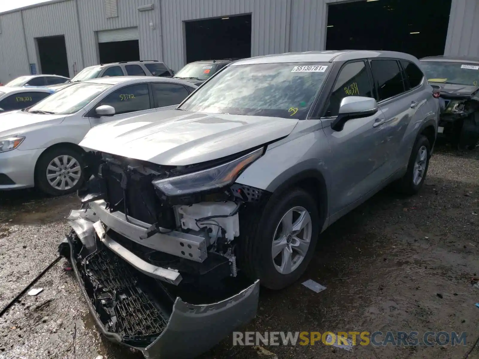 2 Photograph of a damaged car 5TDZZRAH9MS034608 TOYOTA HIGHLANDER 2021