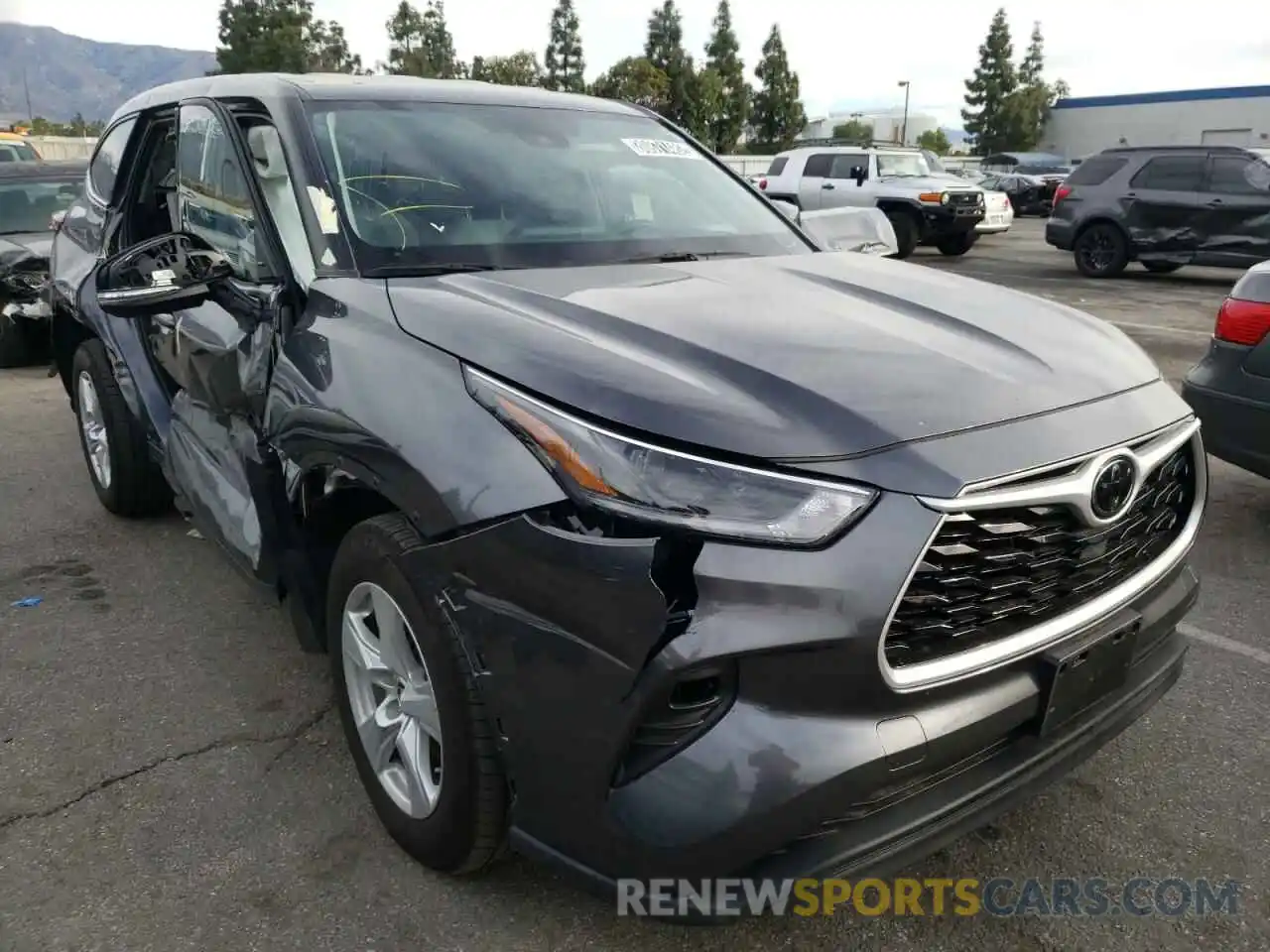 1 Photograph of a damaged car 5TDZZRAH9MS045494 TOYOTA HIGHLANDER 2021