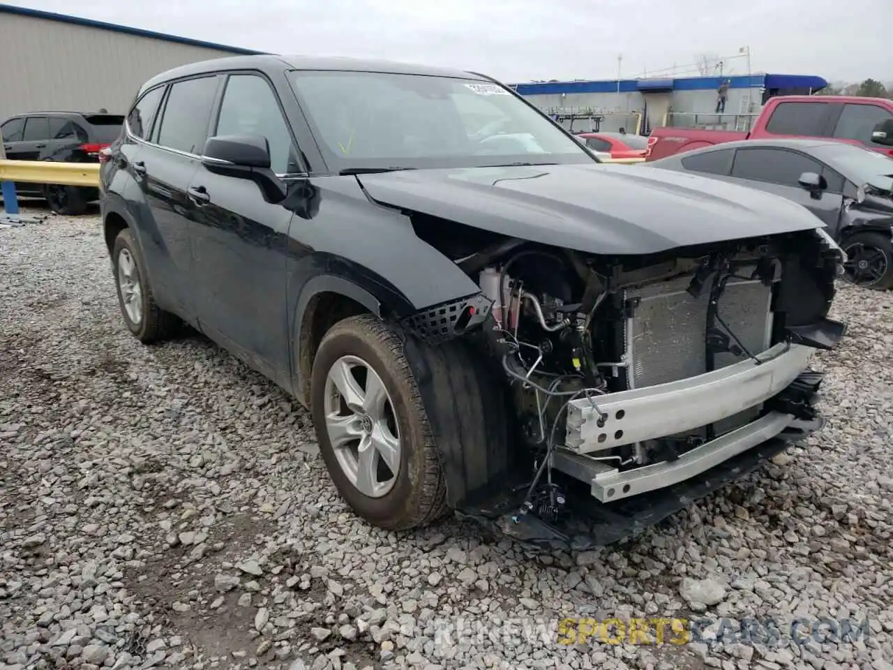 1 Photograph of a damaged car 5TDZZRAH9MS086742 TOYOTA HIGHLANDER 2021