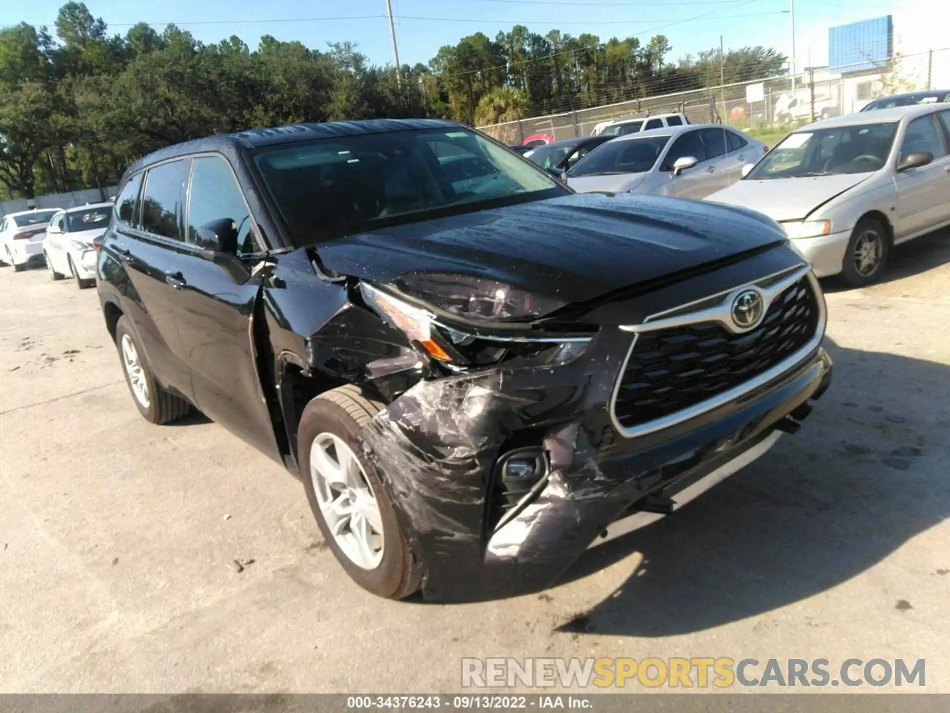 1 Photograph of a damaged car 5TDZZRAH9MS087387 TOYOTA HIGHLANDER 2021