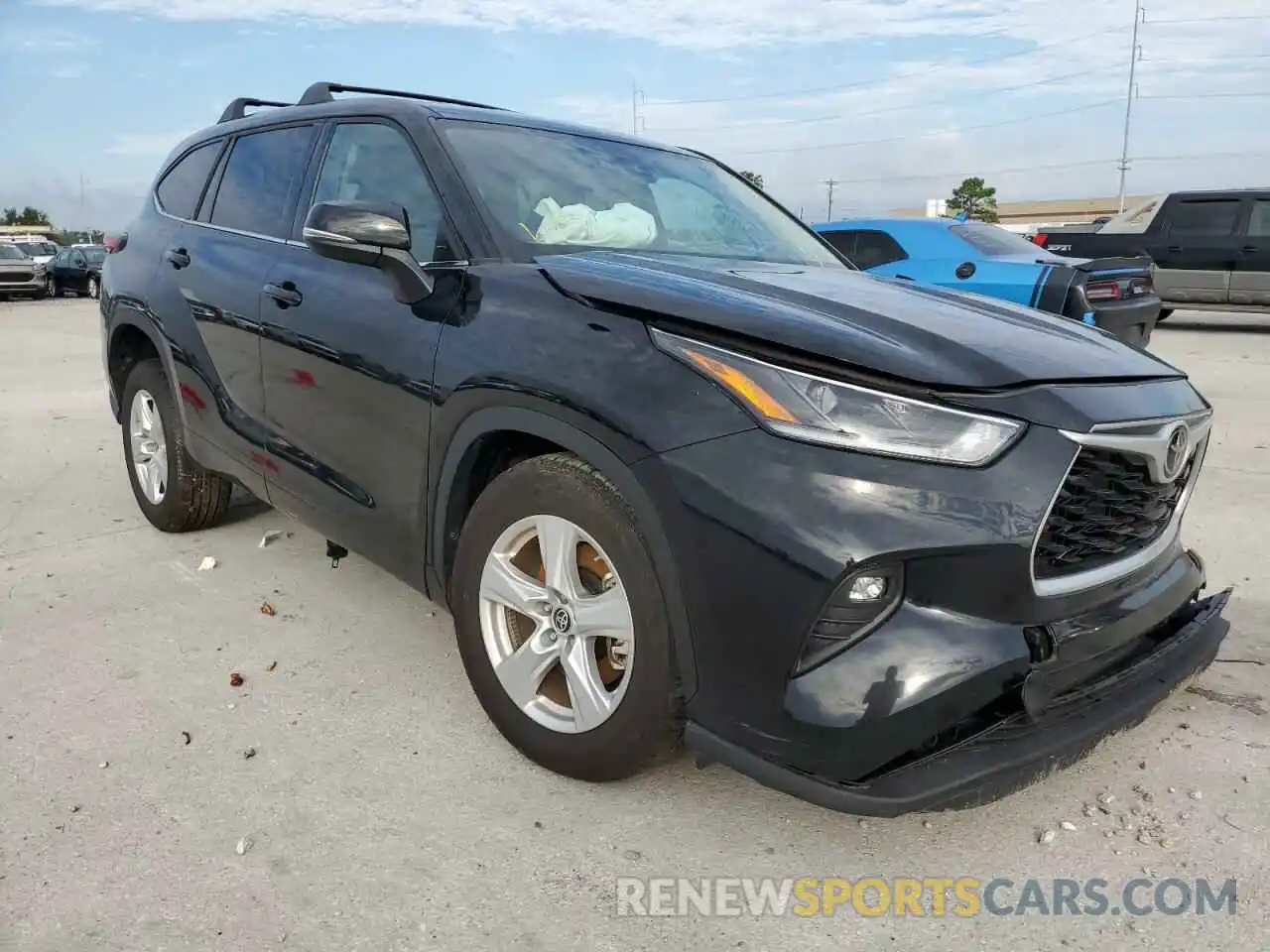 1 Photograph of a damaged car 5TDZZRAH9MS087437 TOYOTA HIGHLANDER 2021