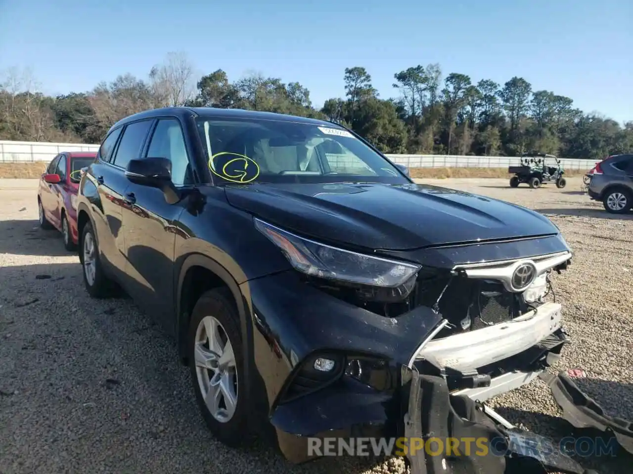 1 Photograph of a damaged car 5TDZZRAH9MS521842 TOYOTA HIGHLANDER 2021