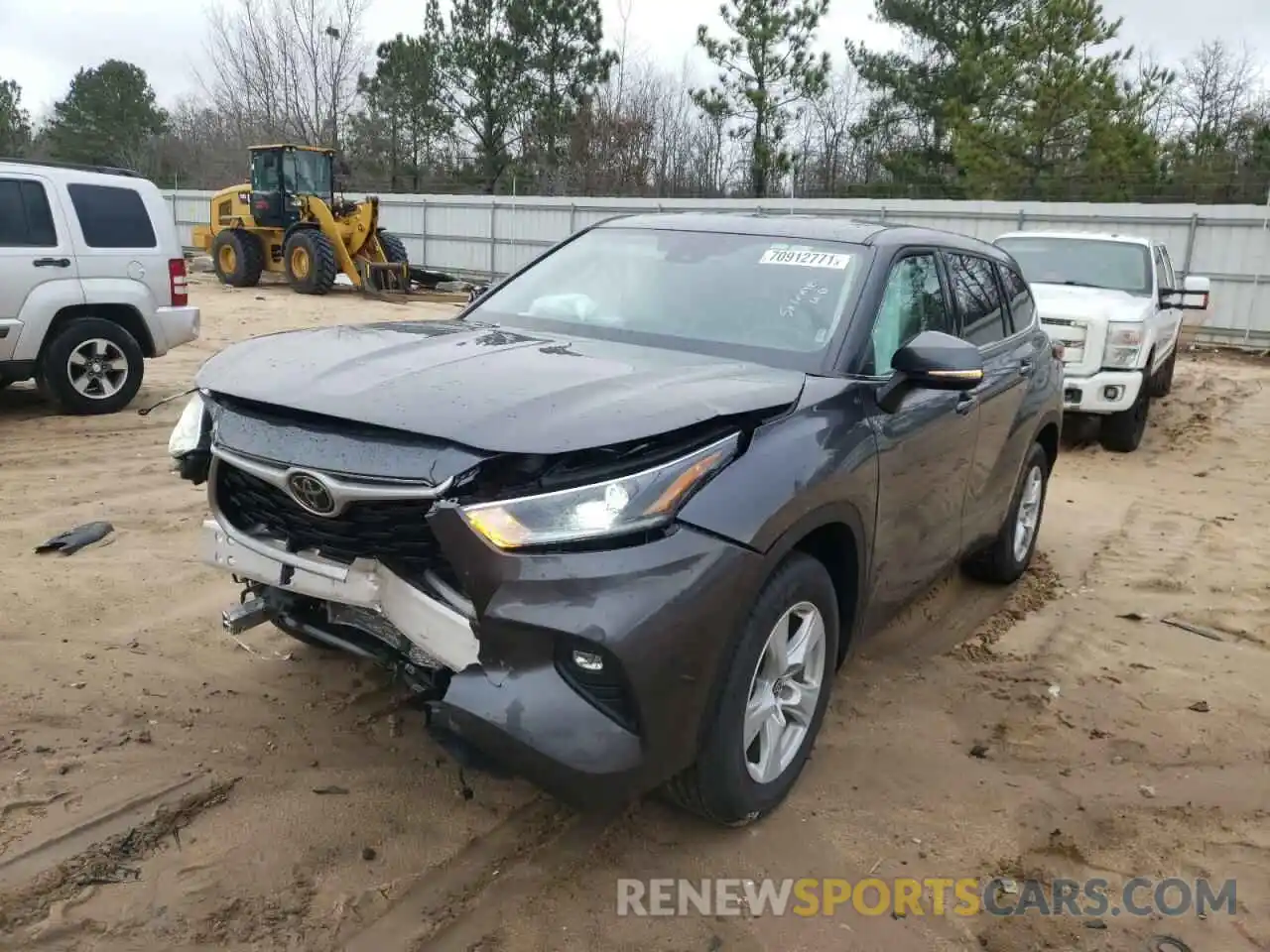 2 Photograph of a damaged car 5TDZZRAH9MS529245 TOYOTA HIGHLANDER 2021