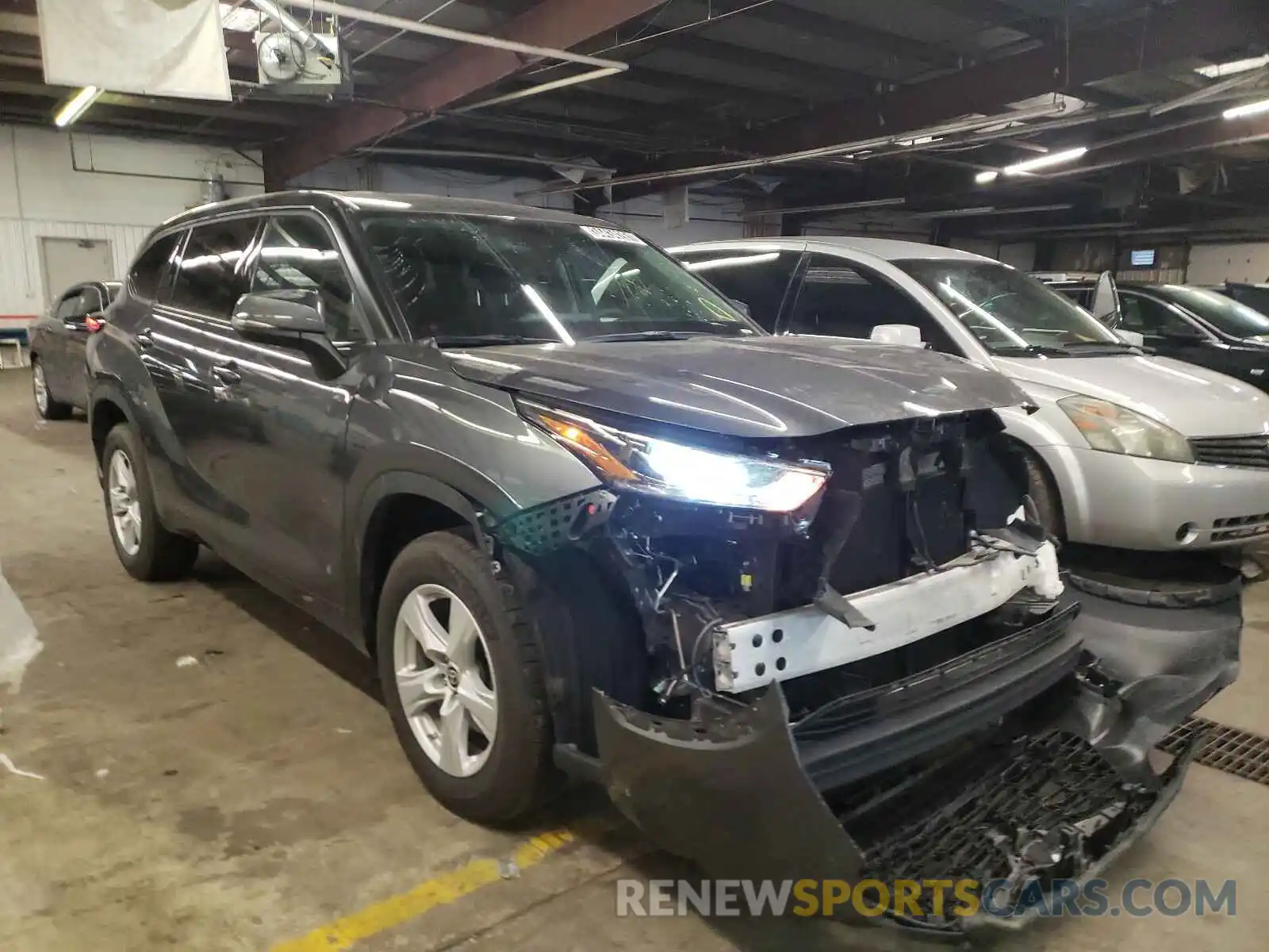 1 Photograph of a damaged car 5TDZZRAHXMS043320 TOYOTA HIGHLANDER 2021