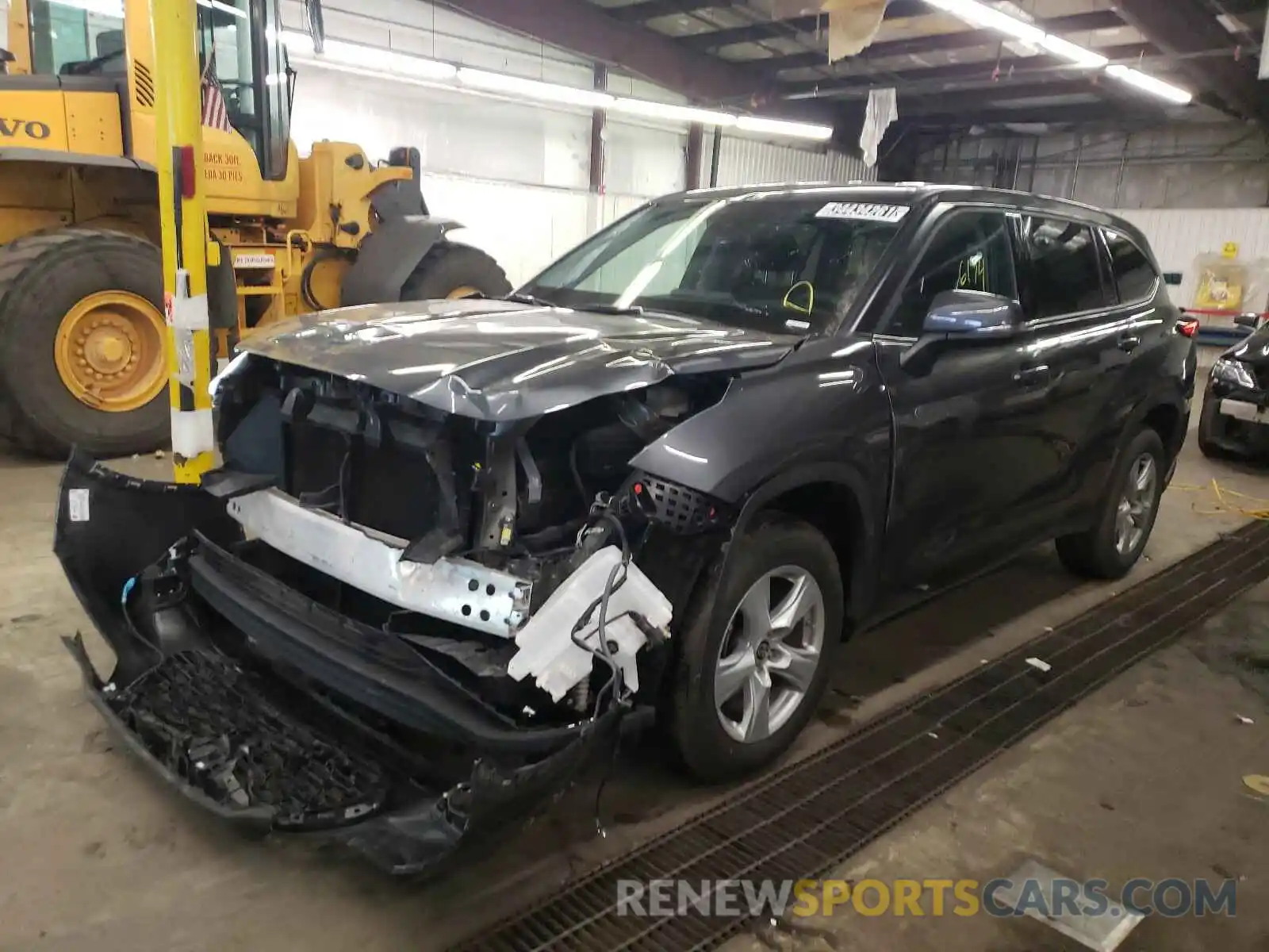 2 Photograph of a damaged car 5TDZZRAHXMS043320 TOYOTA HIGHLANDER 2021