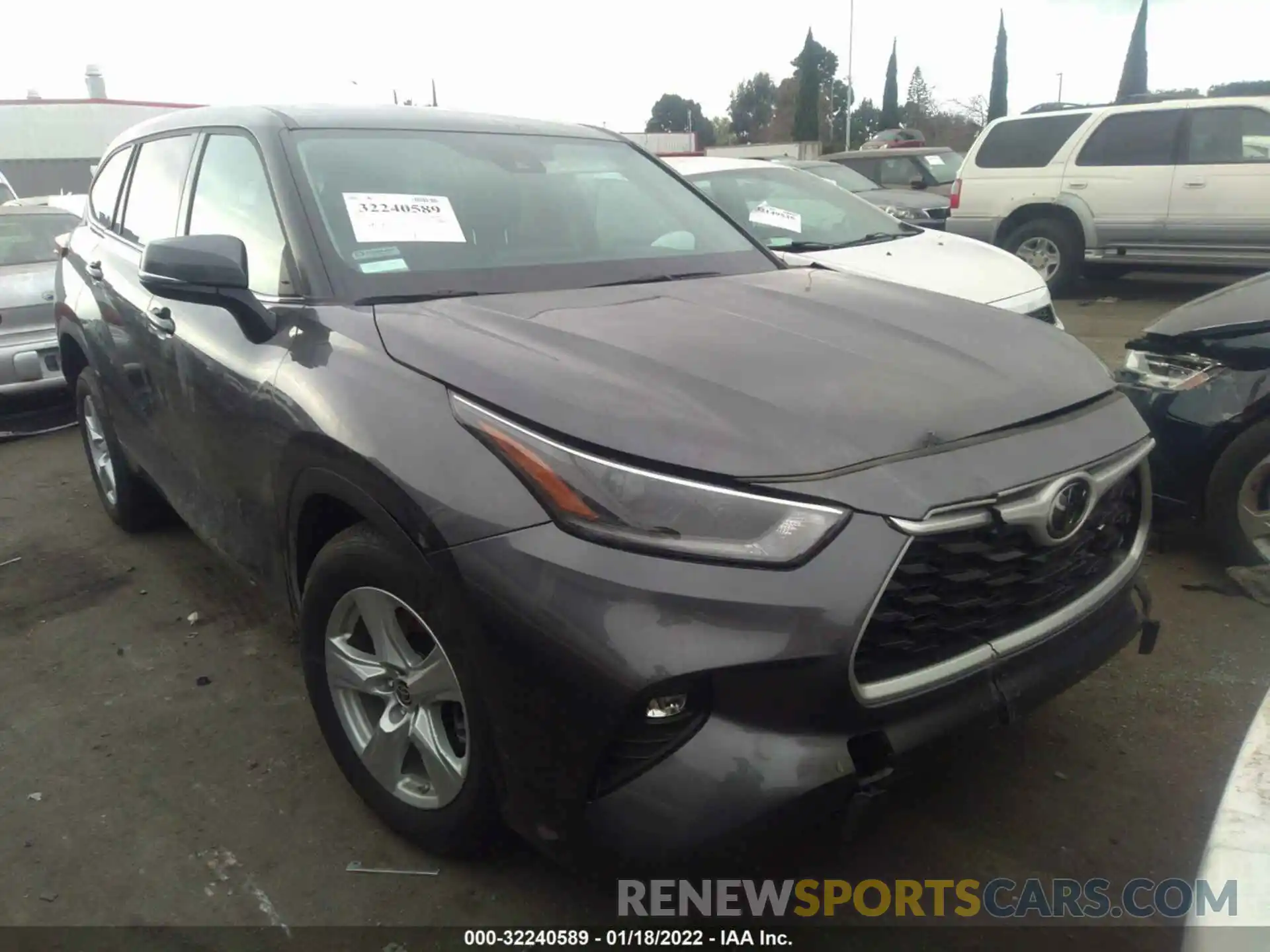 1 Photograph of a damaged car 5TDZZRAHXMS076141 TOYOTA HIGHLANDER 2021