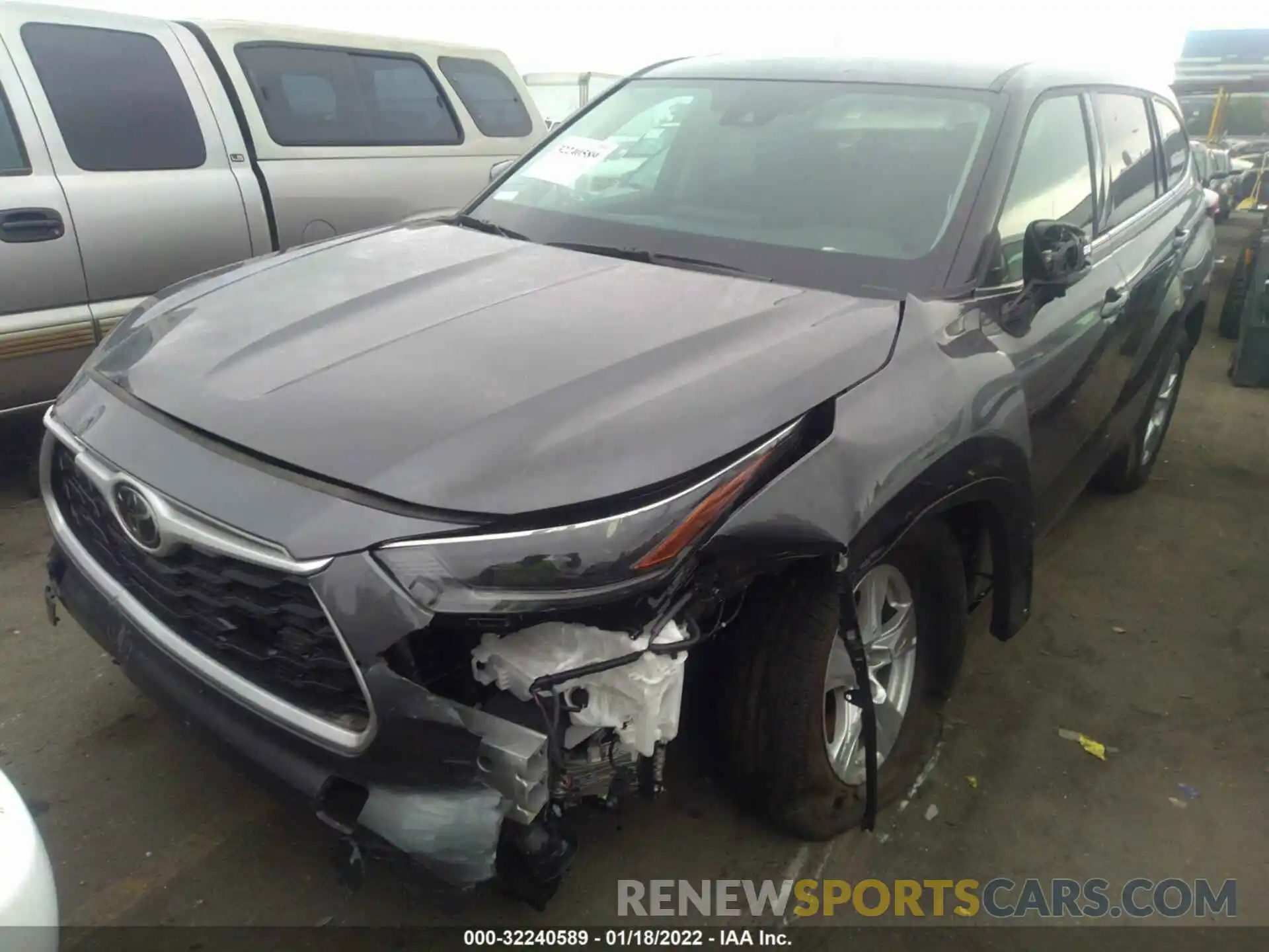 2 Photograph of a damaged car 5TDZZRAHXMS076141 TOYOTA HIGHLANDER 2021