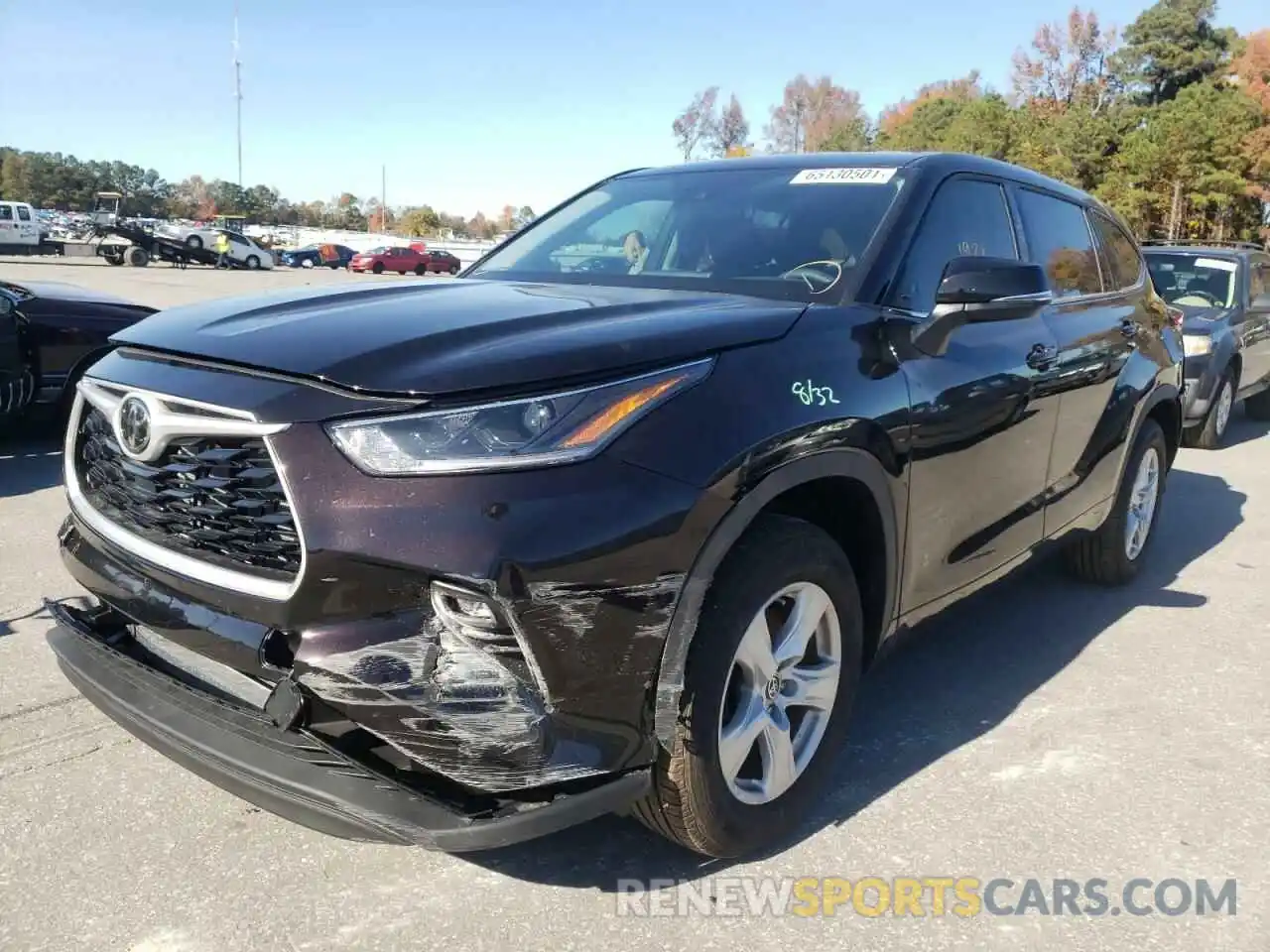 2 Photograph of a damaged car 5TDZZRAHXMS087091 TOYOTA HIGHLANDER 2021