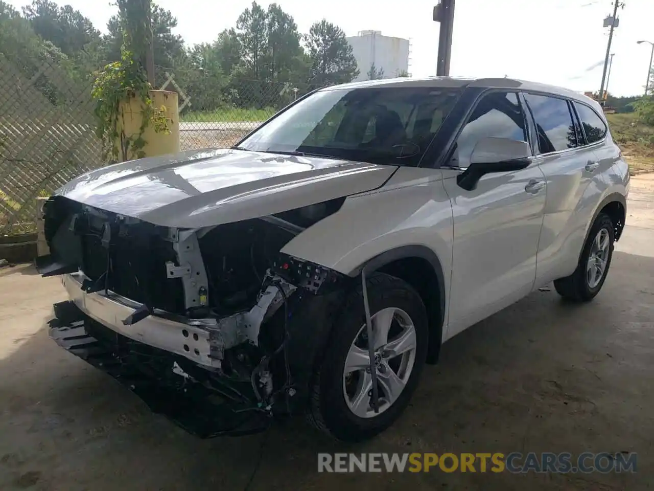 2 Photograph of a damaged car 5TDZZRAHXMS522868 TOYOTA HIGHLANDER 2021