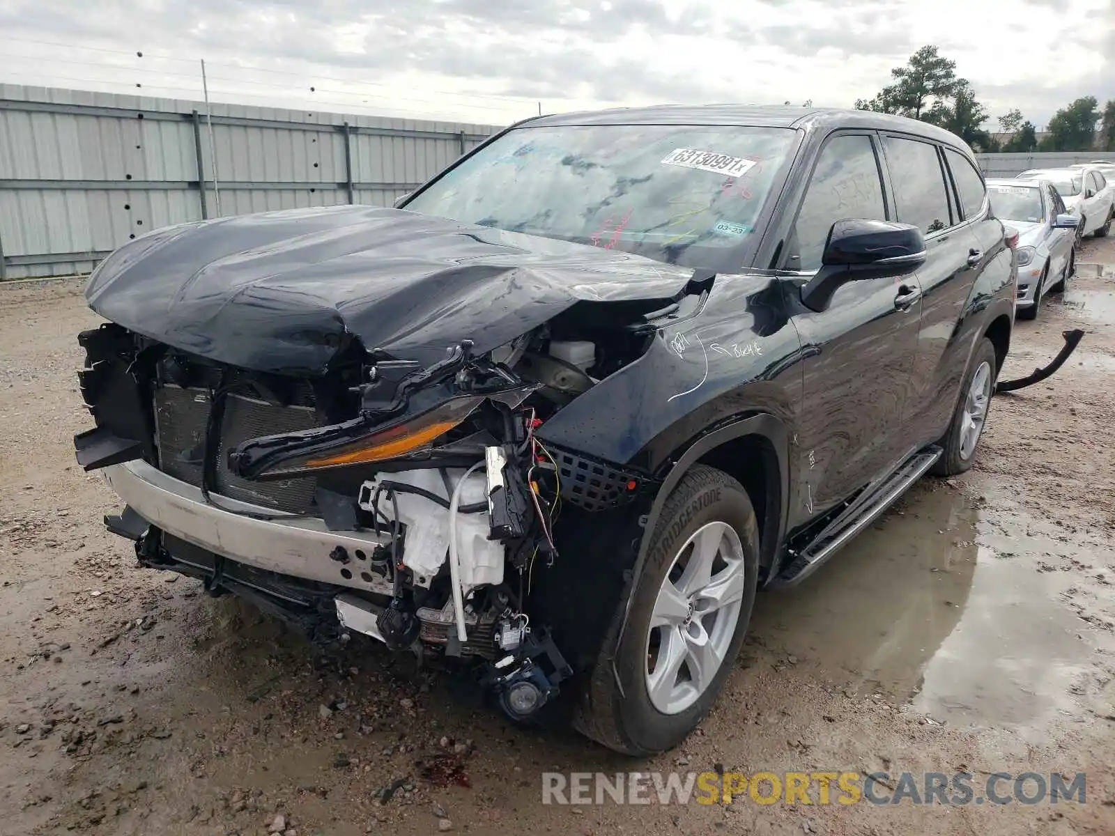 2 Photograph of a damaged car 5TDZZRAHXMS525995 TOYOTA HIGHLANDER 2021