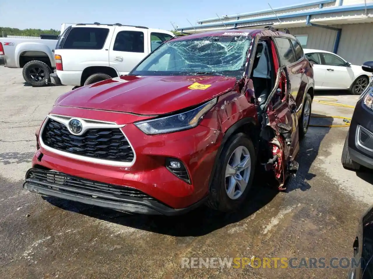 2 Photograph of a damaged car 5TDZZRAHXMS528721 TOYOTA HIGHLANDER 2021