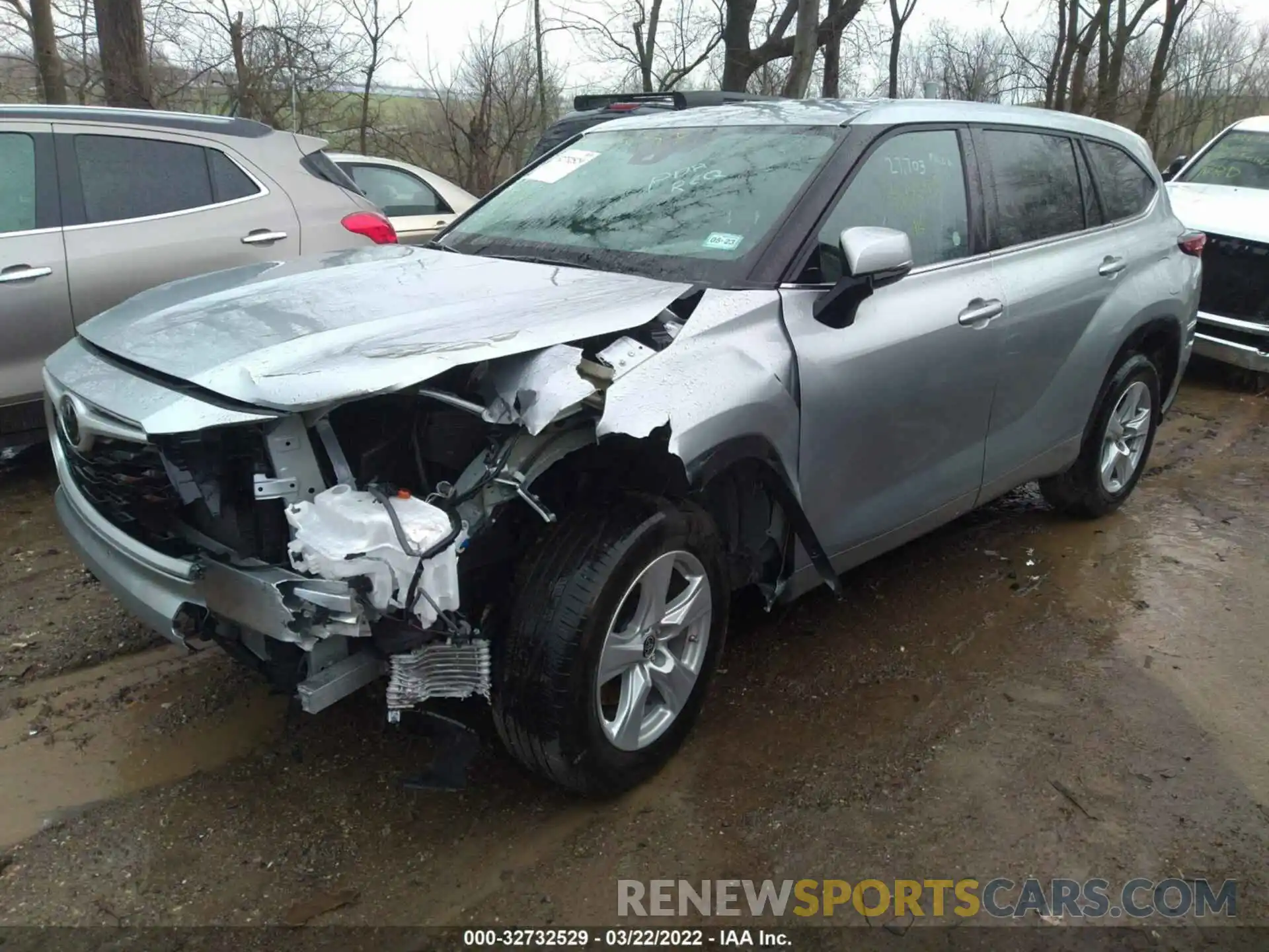 2 Photograph of a damaged car 5TDZZRAHXMS529285 TOYOTA HIGHLANDER 2021